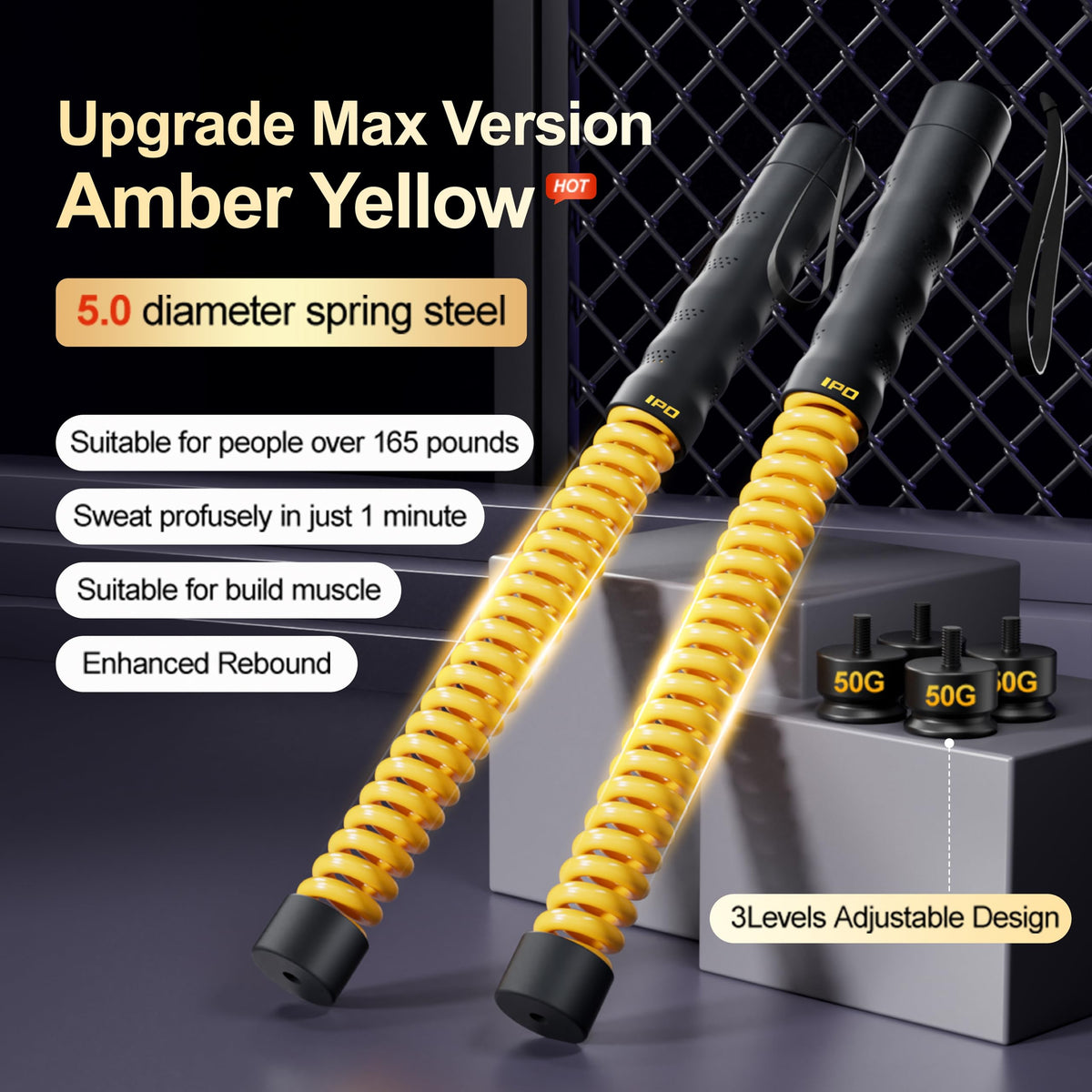 IPO 2026 Upgrade Weighted Ropeless Battle Ropes Heavy Duty - IPO Official Imagery - 3