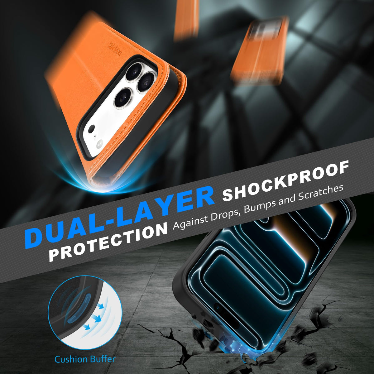 SHIELDON 2 in 1 Real Leather Wallet Case for iPhone 17 Pro - SHIELDON Official Imagery - 8