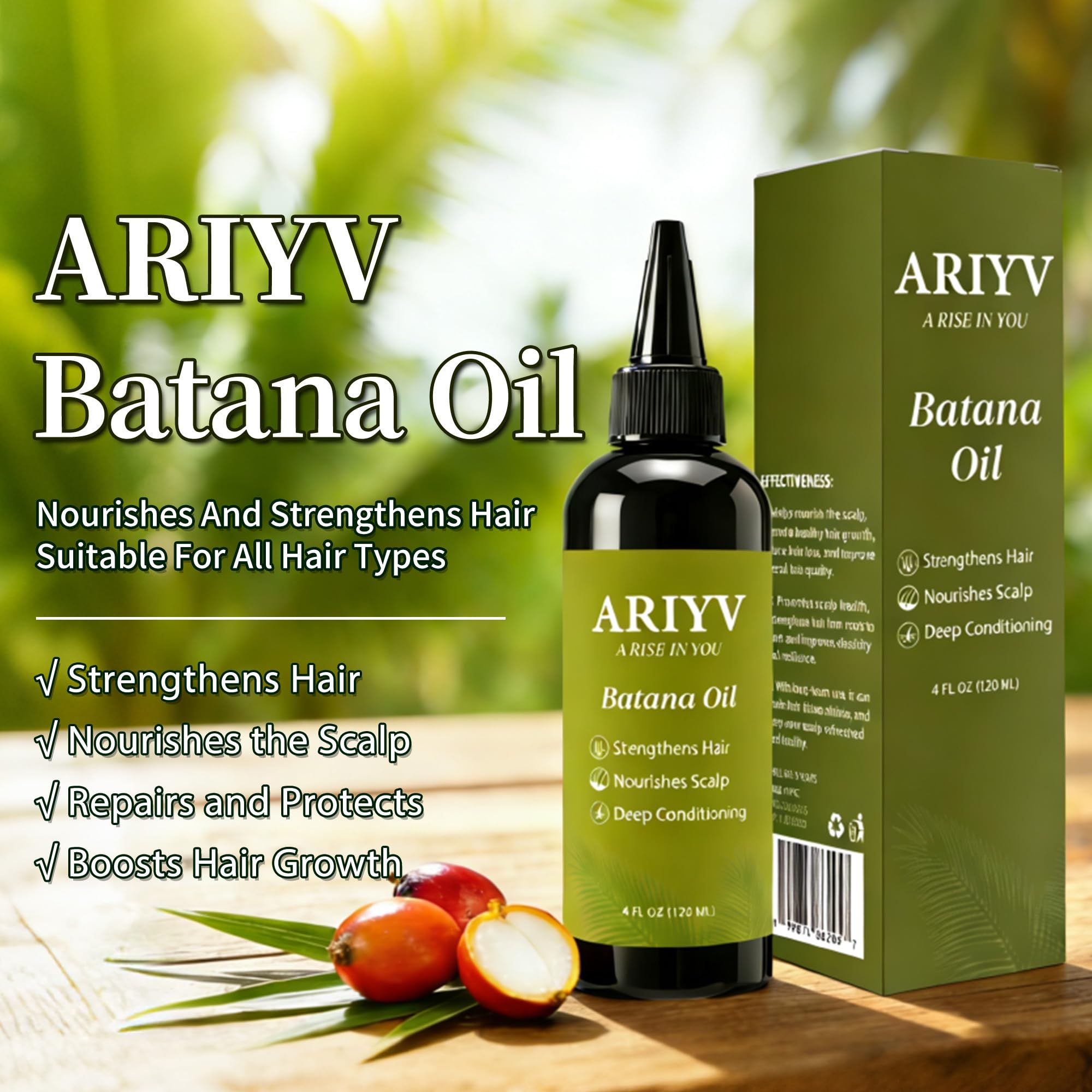 Ariyv Organic Raw Batana Oil for Hair & Scalp - Pure Unrefined Batana Butter for Hair - Ariyv Official Product View 4