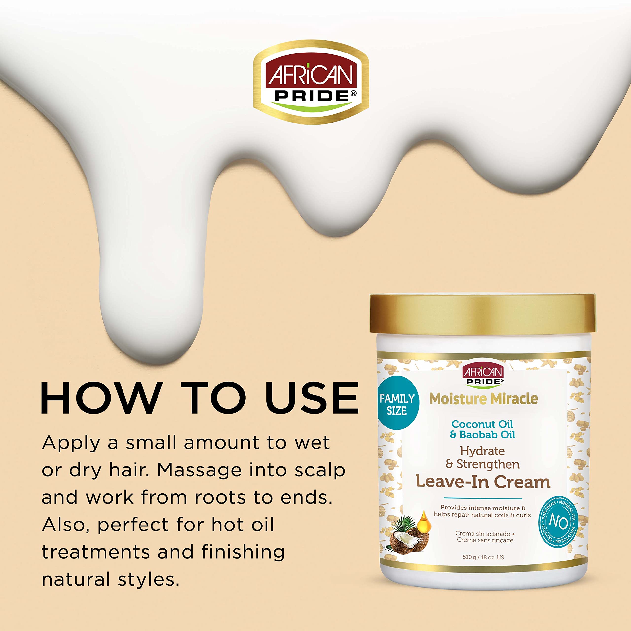 African Pride Moisture Miracle Leave - In Cream & - African Pride Official Product View 3