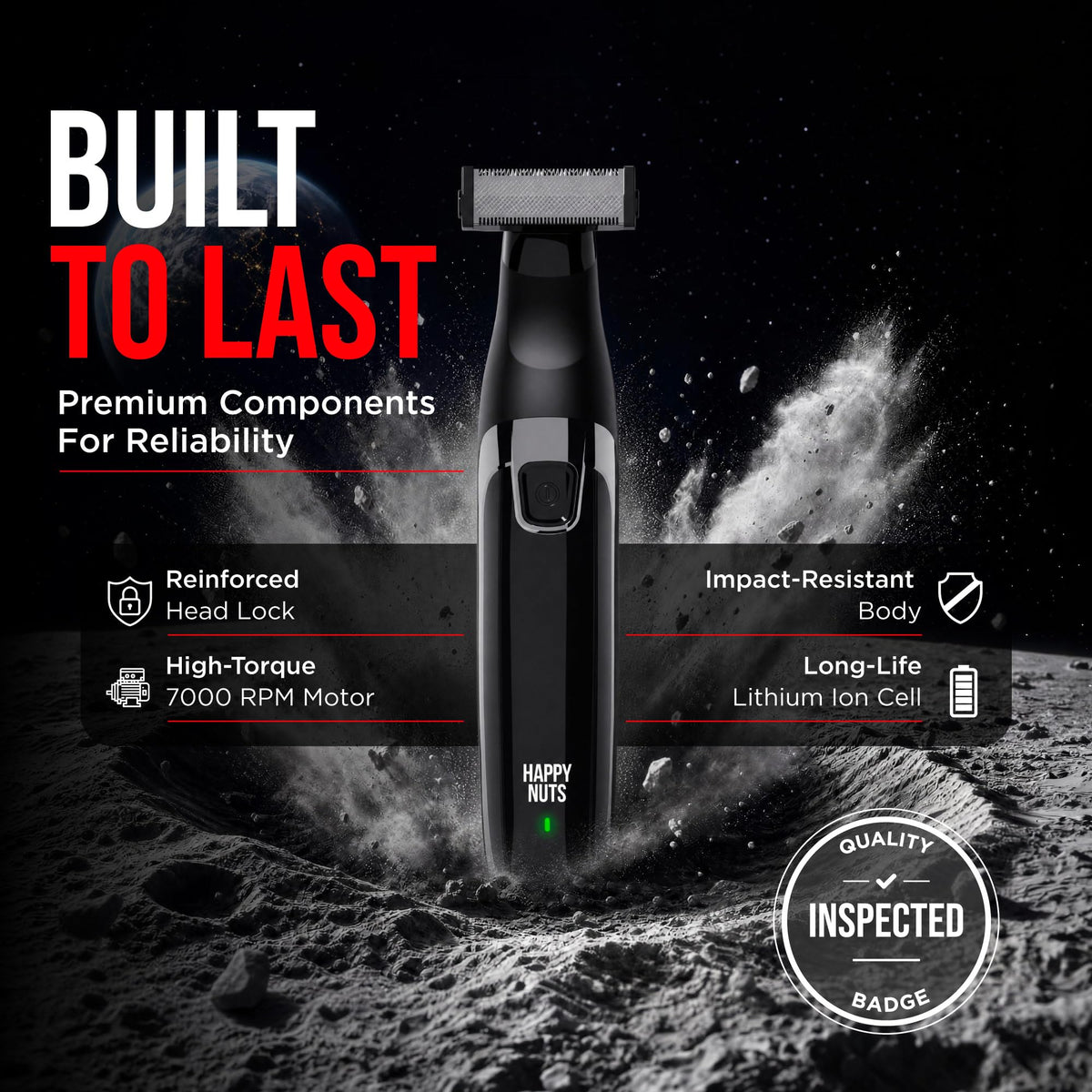 HAPPY NUTS The Ballber Pro Electric Groin Body Hair Trimmer - HAPPY NUTS Official Imagery - 4