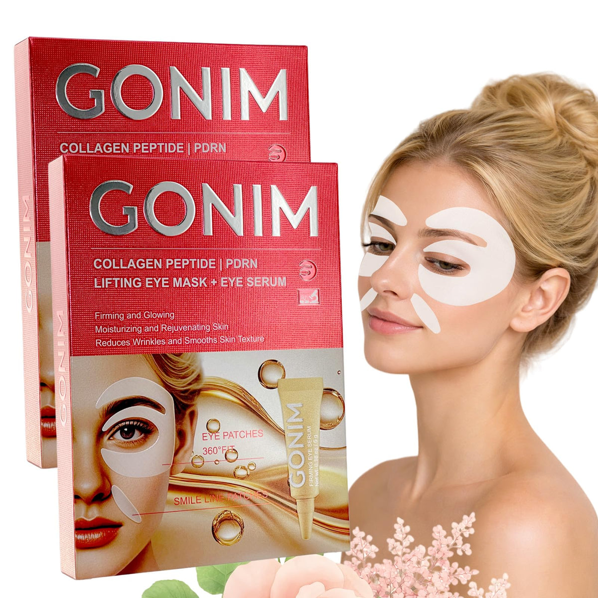GONIM Eye Patches with Collagen Peptides Caffeine and PDRN - GONIM Official Imagery - 2