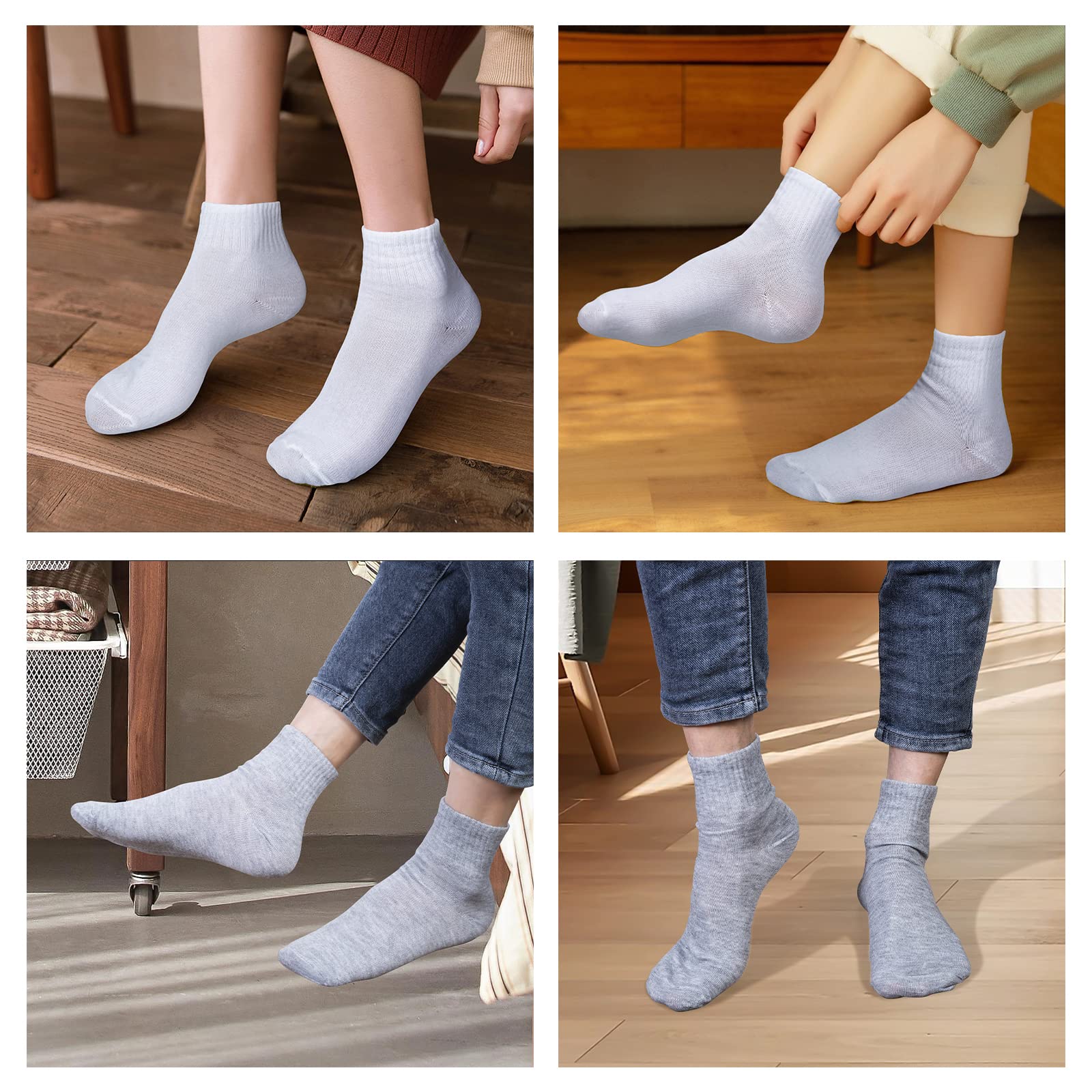 Sophproton 120 Pairs Mens Quarter Ankle Socks Athletic Moisture C - Sophproton Official Product View 6