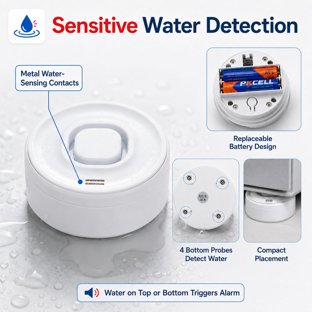 WiFi Water Leak Detector Kit with 1 Hub 3 Sensors for Home - Nestool Official Imagery - 6