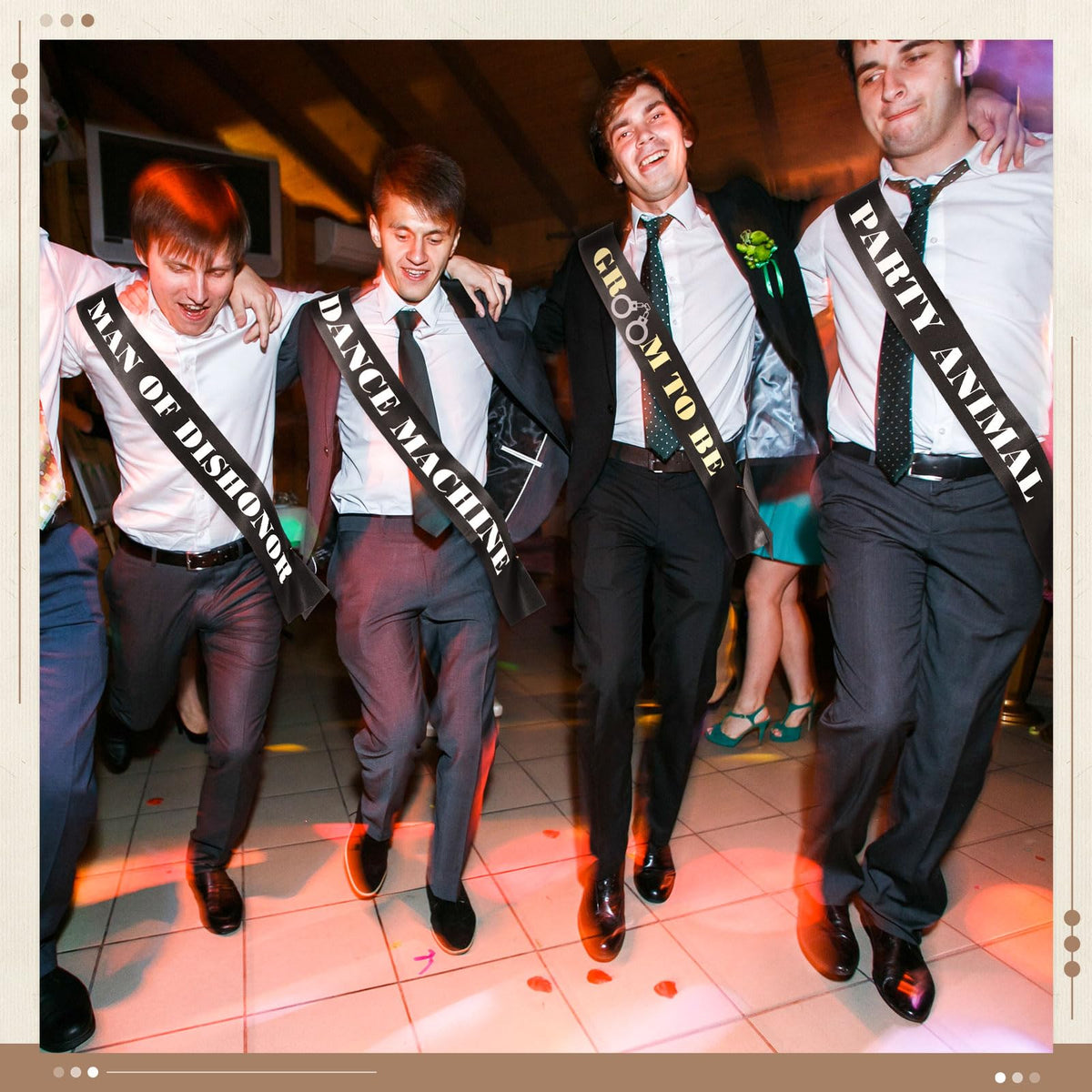 Daifunli 18 Pack Bachelor Party Sashes Groom Groomsmen Team - Daifunli Official Imagery - 7