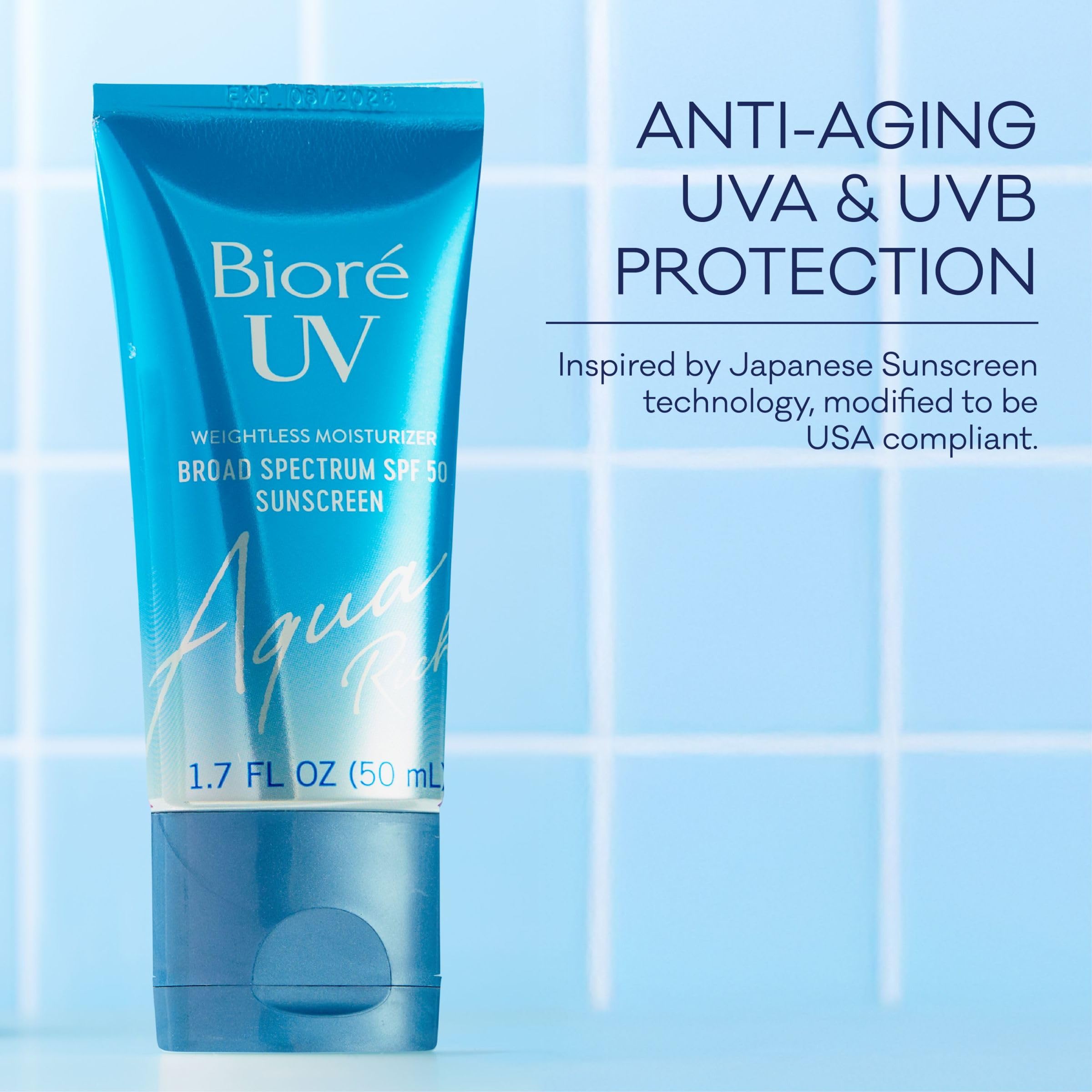 Biore UV Aqua Rich Moisturizer SPF 50 Facial Sunscreen 1 7 - Bioré Official Imagery - 7