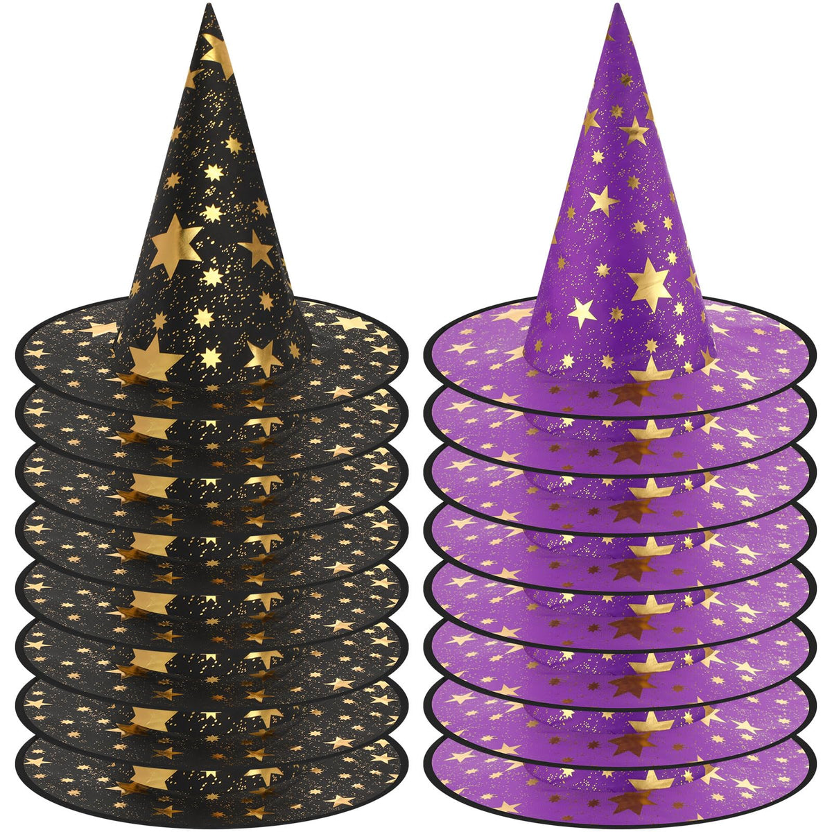 Newcotte 16 Pcs Witch Hat Halloween Costumes for Women Men - Newcotte Official Imagery - 2