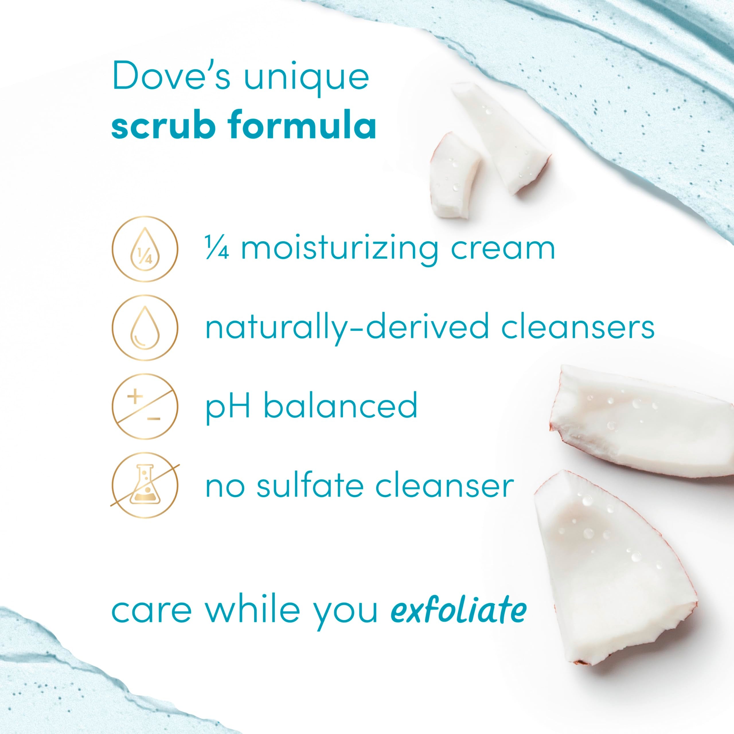 Elefair Tech Dove Body Scrub - Coconut & Lime & pH Balanced Whipped T - Elefair Tech Official Product View 6