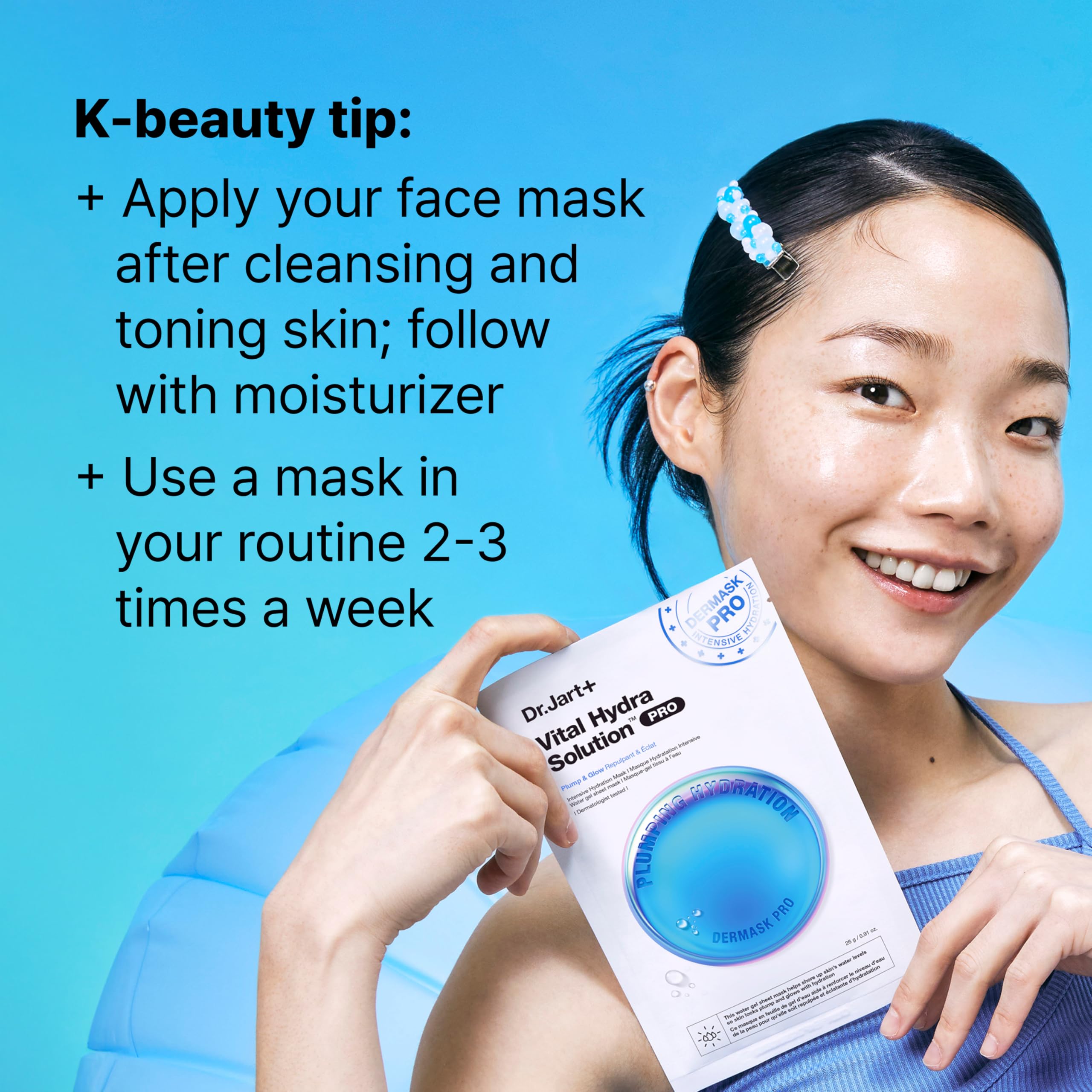 Dr Jart Dermask Vital Hydra Solution Glow Korean Face Mask - Premium Selection Official Imagery - 7