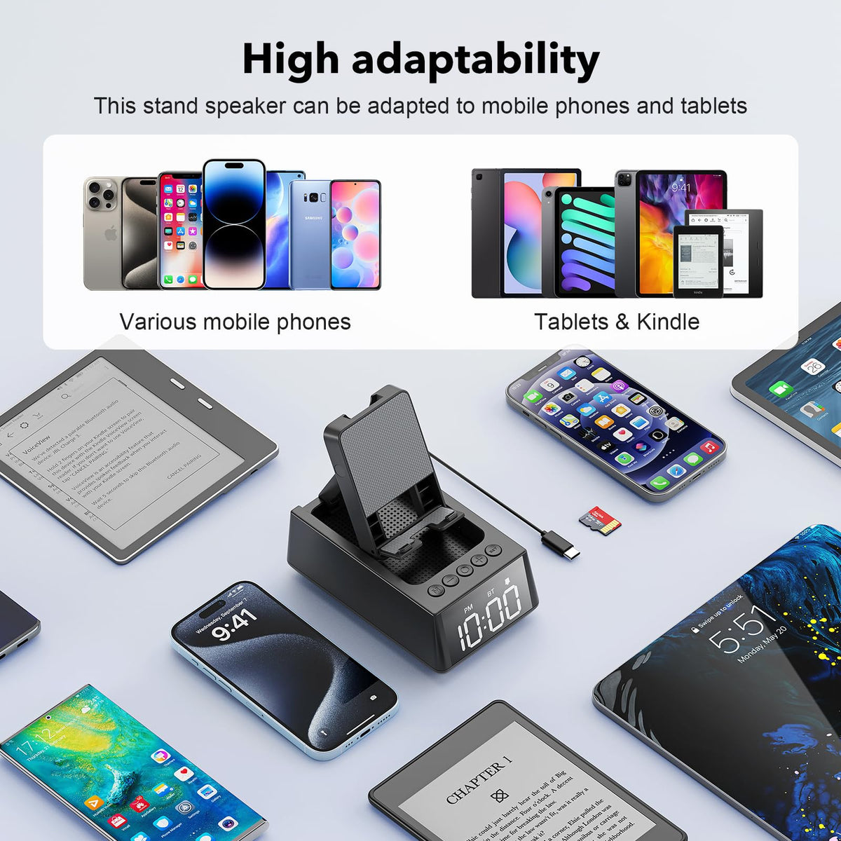Presents for Men Women Cell Phone Stand with Wireless - Deeyaple Official Imagery - 5
