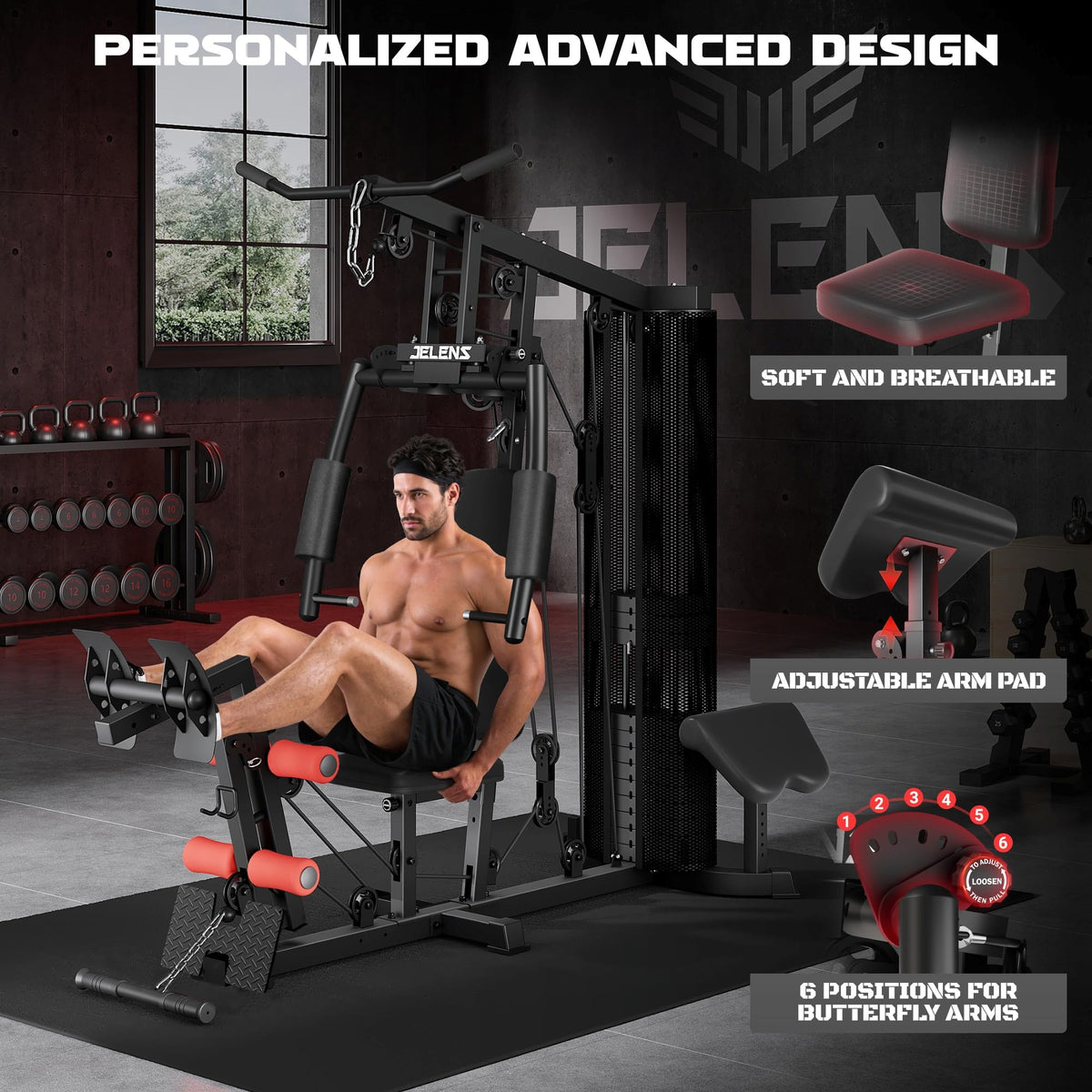 Home Gym Multifunctional H11 Home Gym Equipment Workout - JELENS Official Imagery - 5