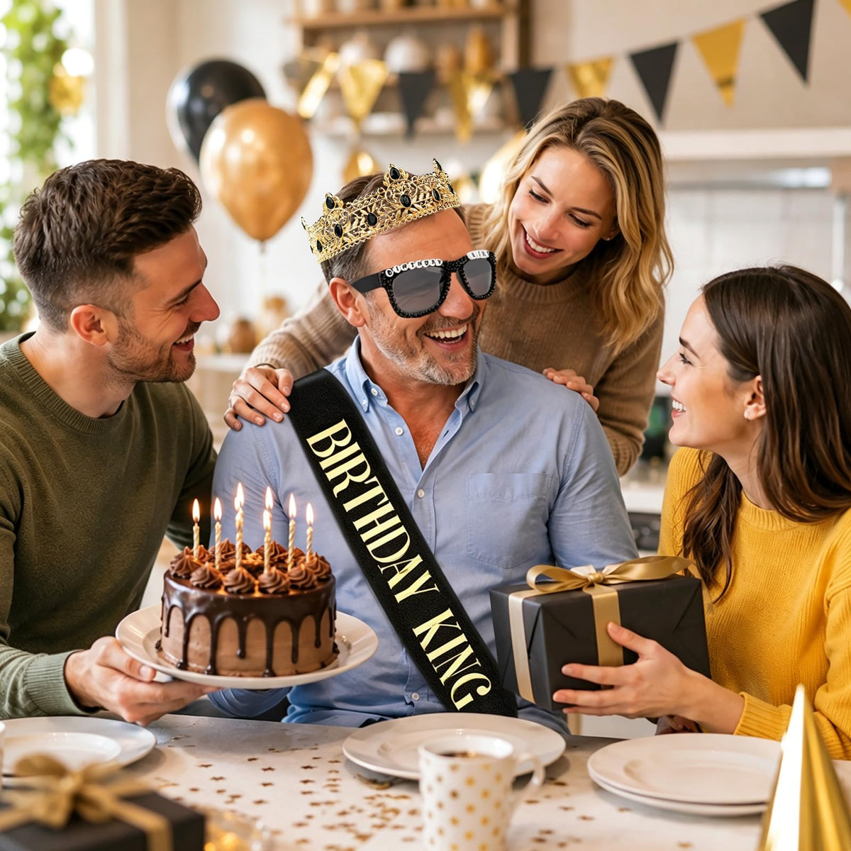 Birthday Decorations for Men 3Pcs Party Decor Supplies King - Bryophasic Official Imagery - 5