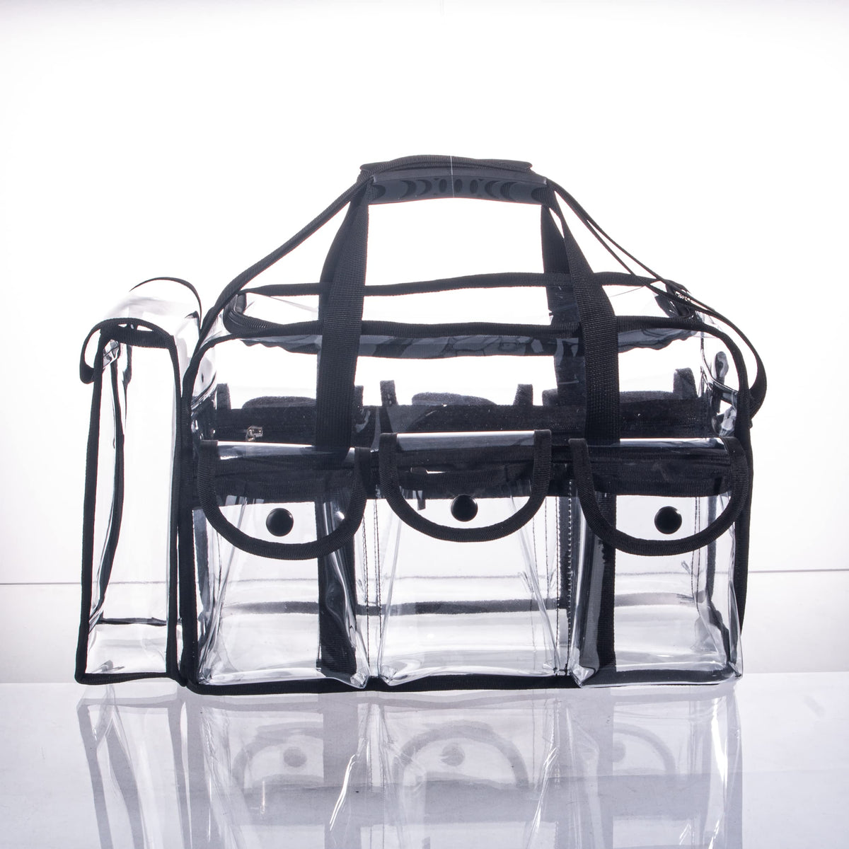 Wide Open Large Professional Clear PVC Travel Makeup Artist - Tense Edano Official Imagery - 3