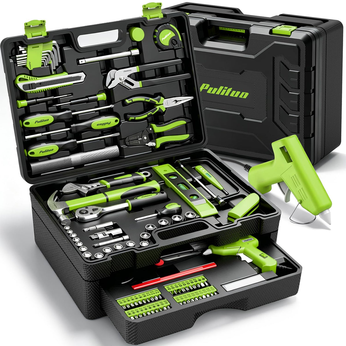 PULITUO 378 Piece Home Repair Tool Kit Drawer Portable Tool - PULITUO Official Imagery - 1