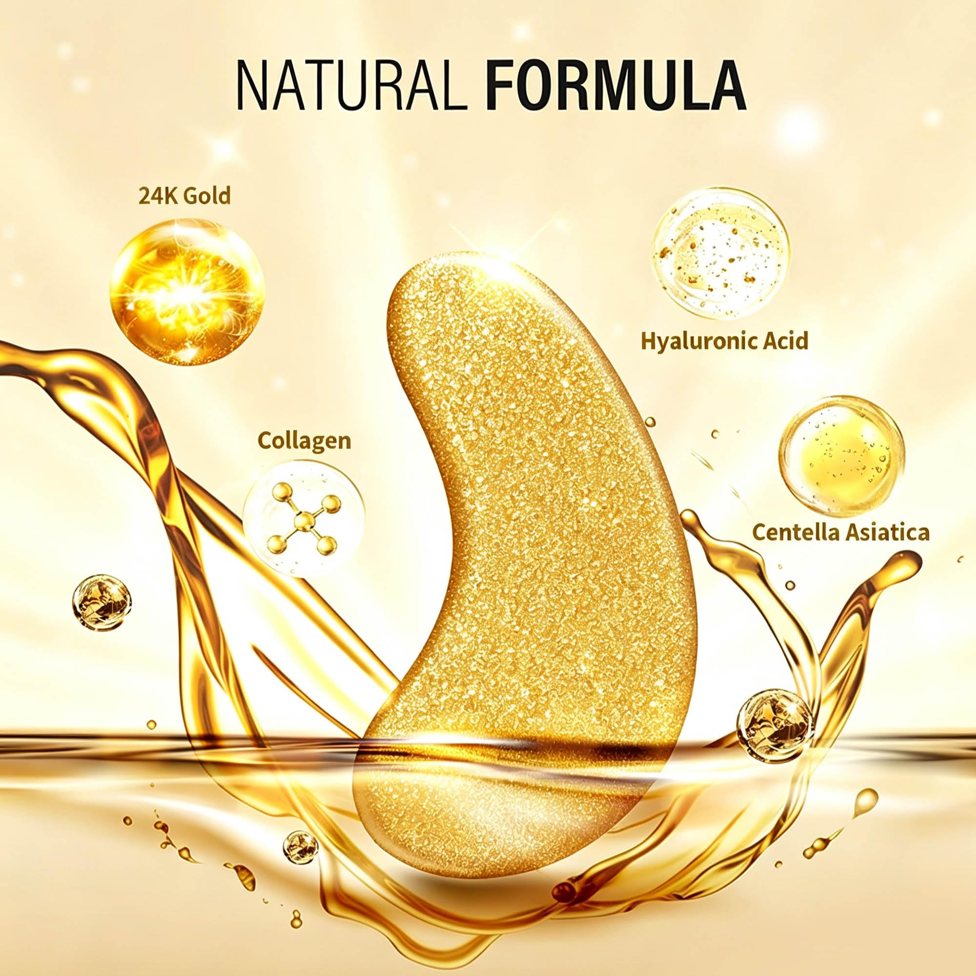 Maskiss 24k Gold Under Eye Patches  , eye mask, Collagen Skin Care Pro - View 5
