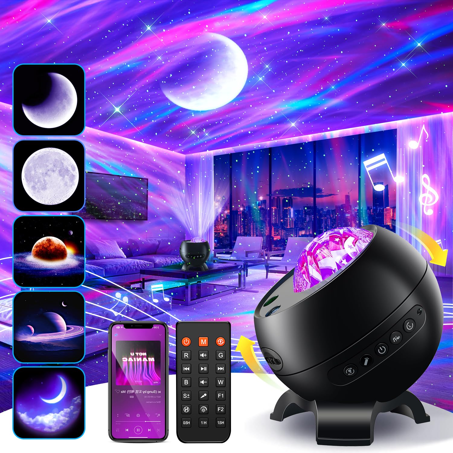 Staryou LED Light Gifts Home Decor Light Projector with 375 Effec by Staryou - Angle View 1