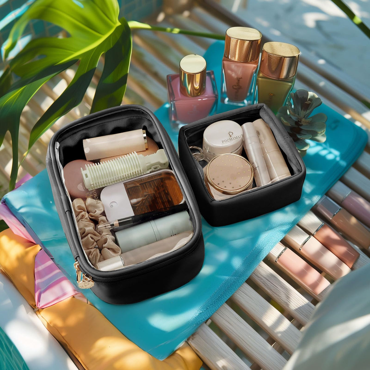 Clear Small Makeup Bag and Mini Makeup Bag for Purse and - Pocmimut Official Imagery - 3