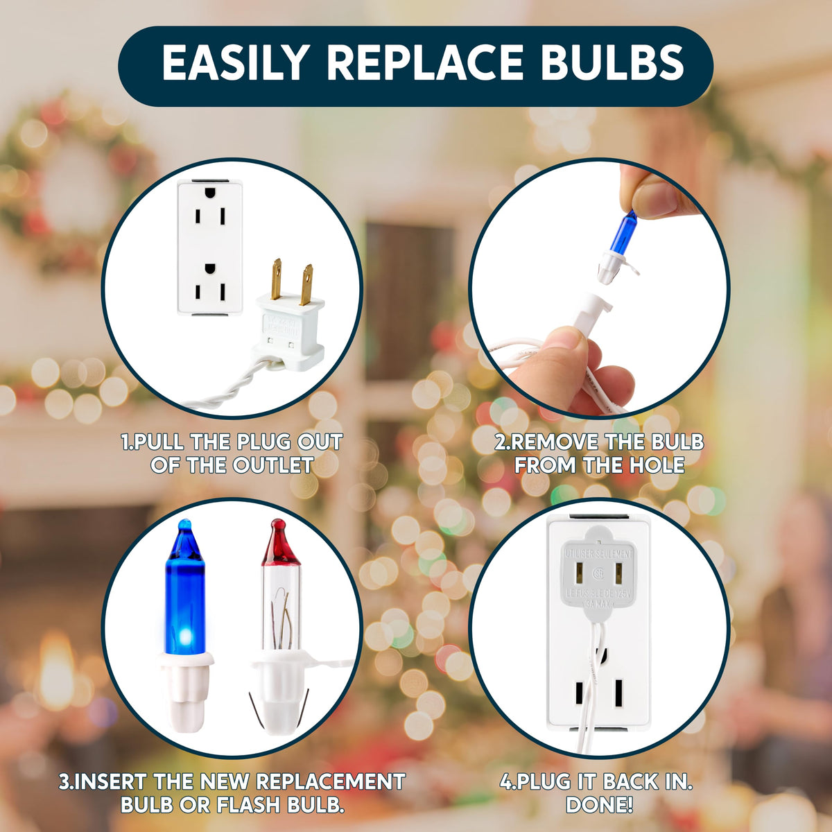 Joiedomi Christmas String Lights Indoor 200 Mini Multicolor - Joiedomi Official Imagery - 7