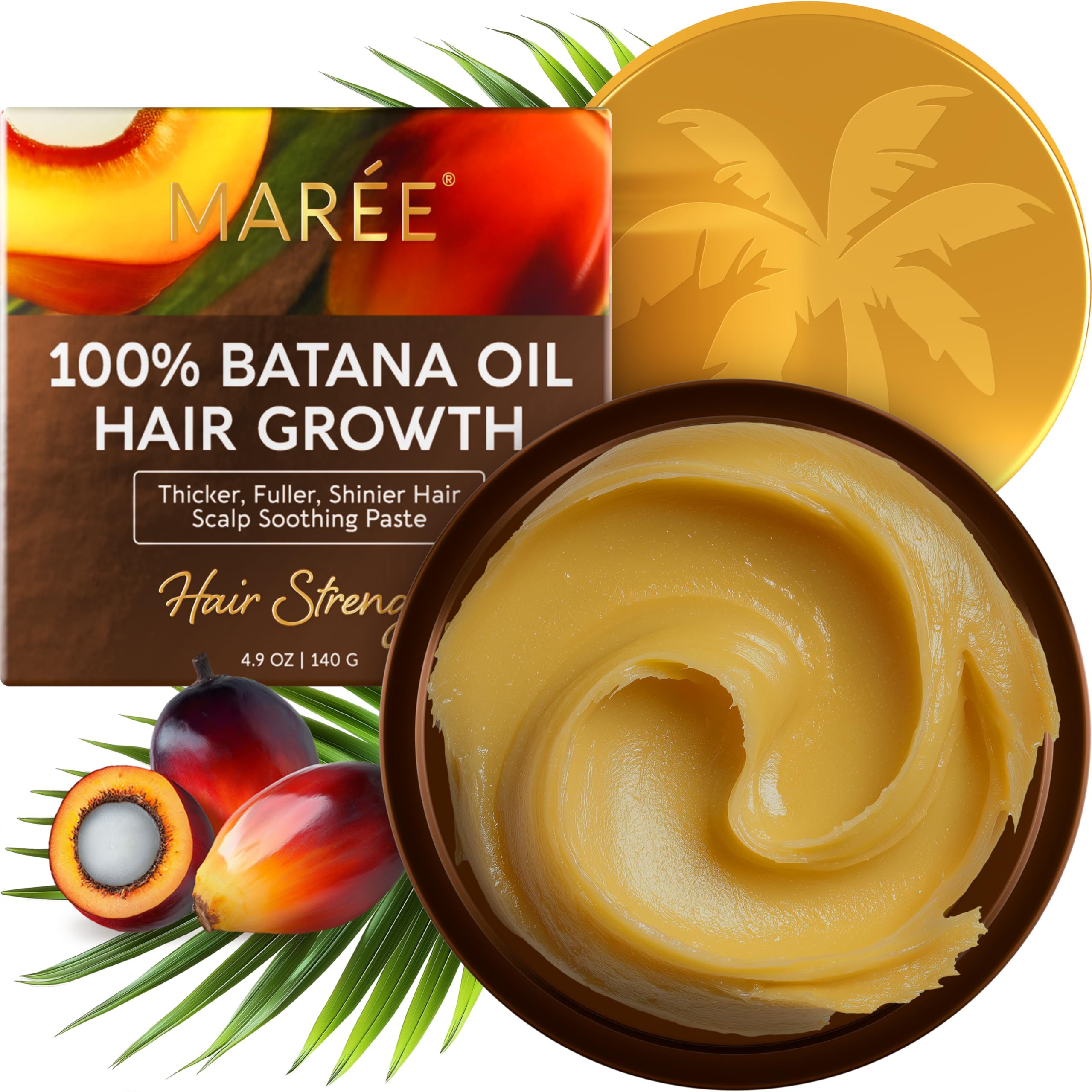 MAREE Batana Oil for Hair Growth – 100% Natural Botana Oils Hair Growth – Raw - MAREE Official Product View 2