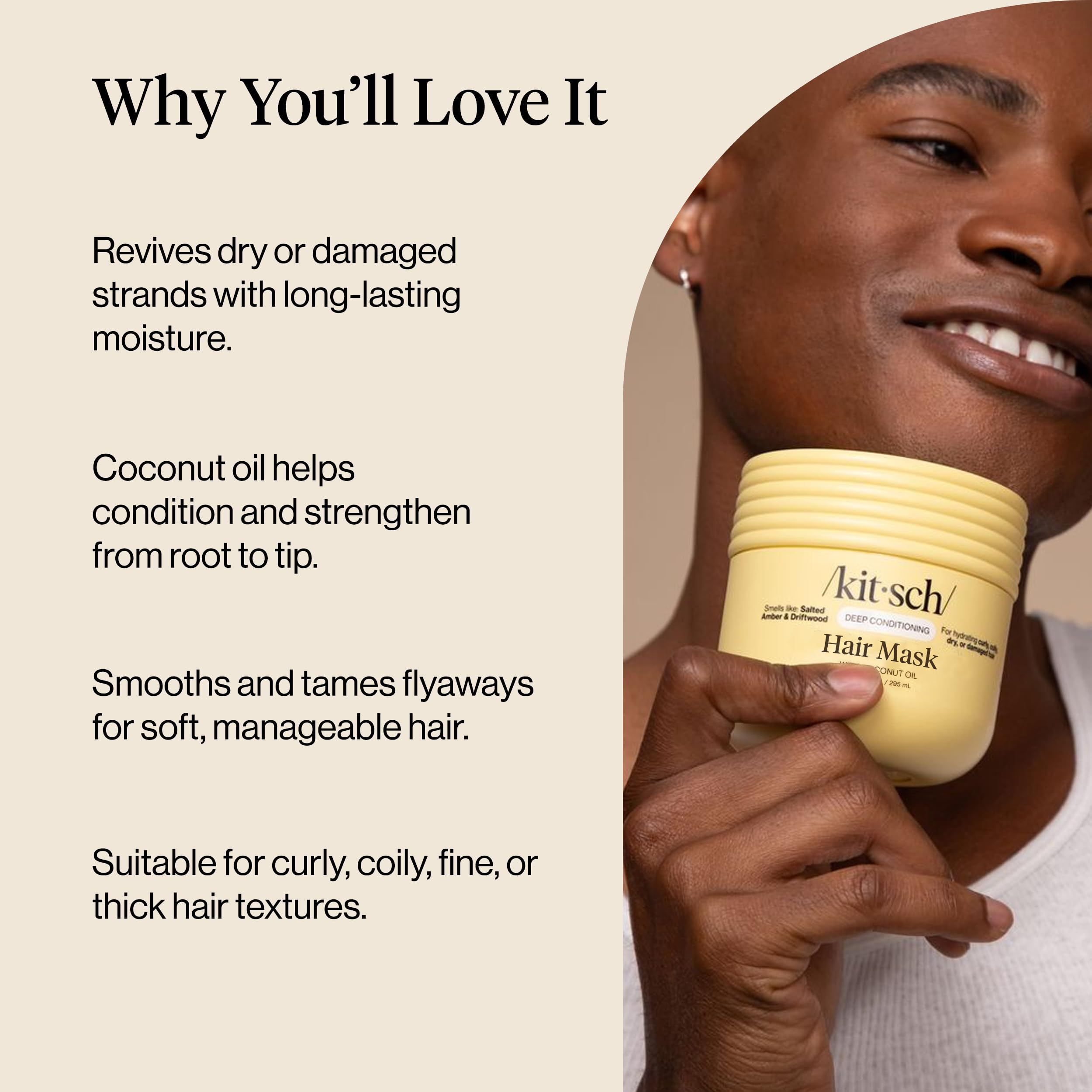Elefair Tech Kitsch Moisturizing Coconut Oil Hair Mask for Damaged Hair - Elefair Tech Official Product View 4