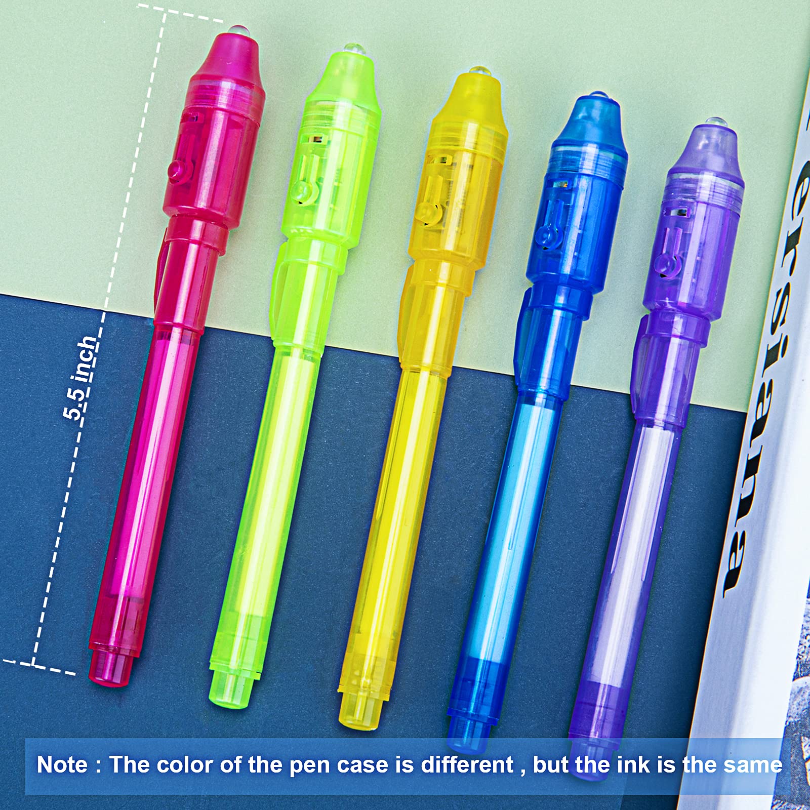 STENDA Invisible Ink Pen with UV Light - 16Pcs Spy Pens for Valentine Gifts - STENDA Official Product View 3