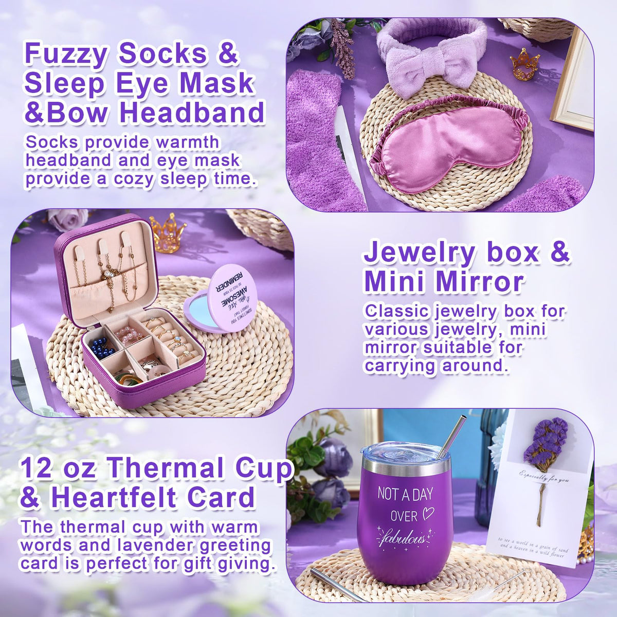 Nuogo 13 Pcs Birthday Gifts for Women Spa Basket Set for - Nuogo Official Imagery - 6