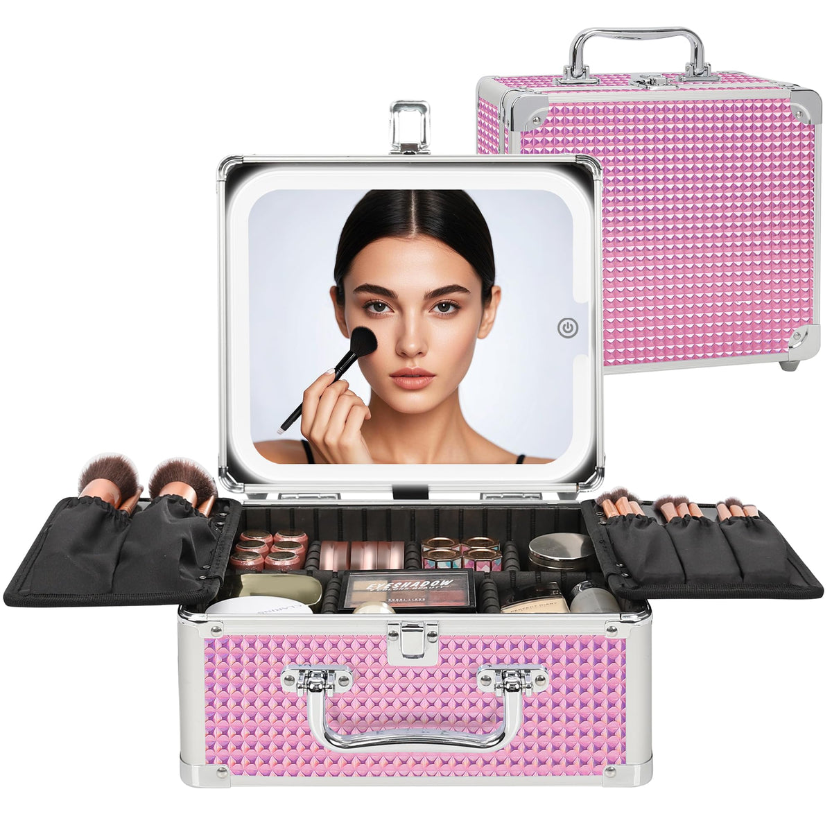 Relavel Makeup Bag with LED Mirror Makeup Box Travel Train - Relavel Official Imagery - 2