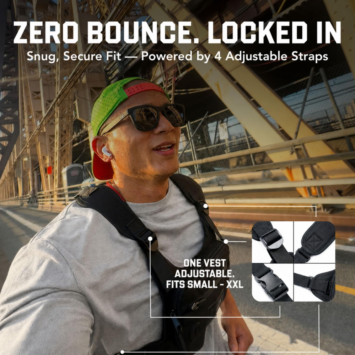 MVRK Water Resistant Running Vest Chest Pack Phone Holder - MVRK Official Imagery - 3
