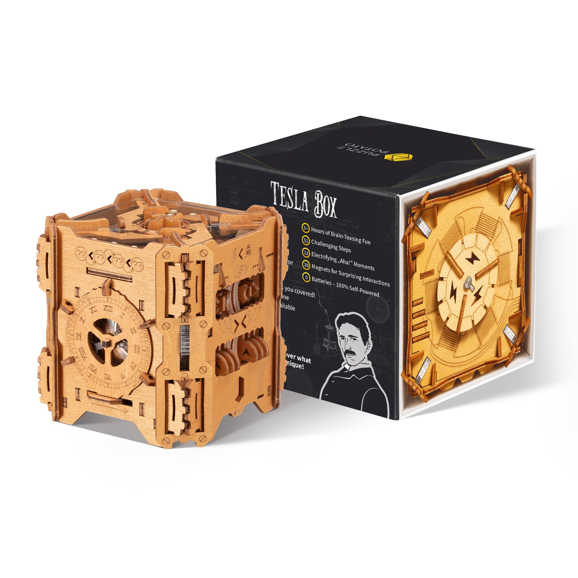 Puzzle Potato Tesla Box - Self-Powered Electronic Puzzle Box for by PUZZLE POTATO - Angle View 7