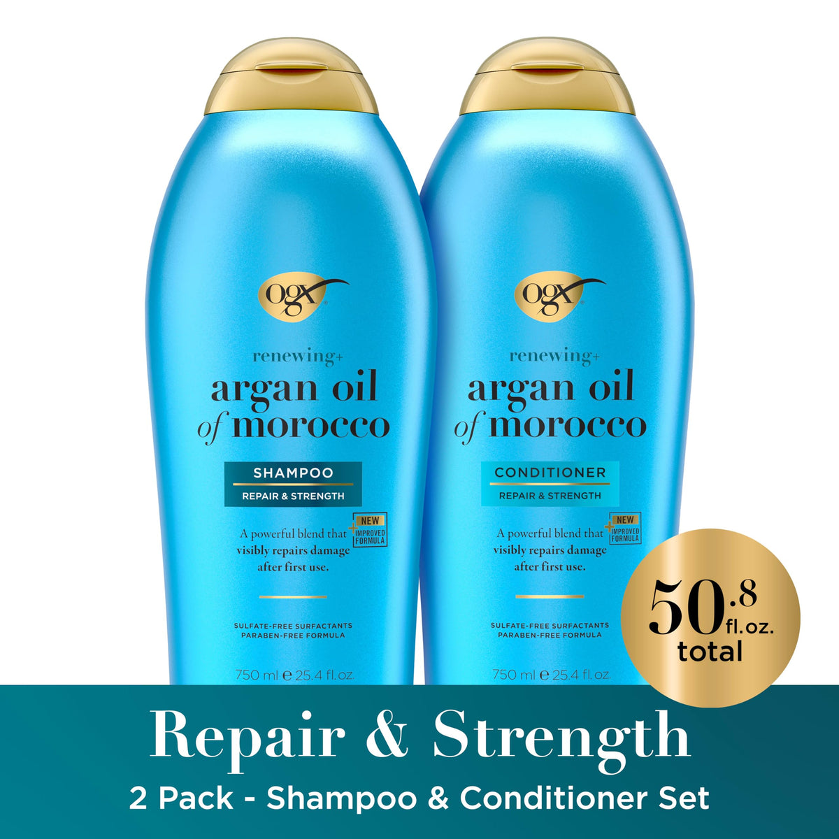 OGX Renewing Argan Oil of Morocco Shampoo Conditioner 2 x 25 - OGX Official Imagery - 3