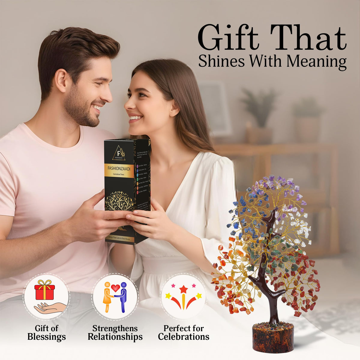 FASHIONZAADI 7 Chakra Crystal Tree of Life Birthday Gifts - FASHIONZAADI Official Imagery - 5