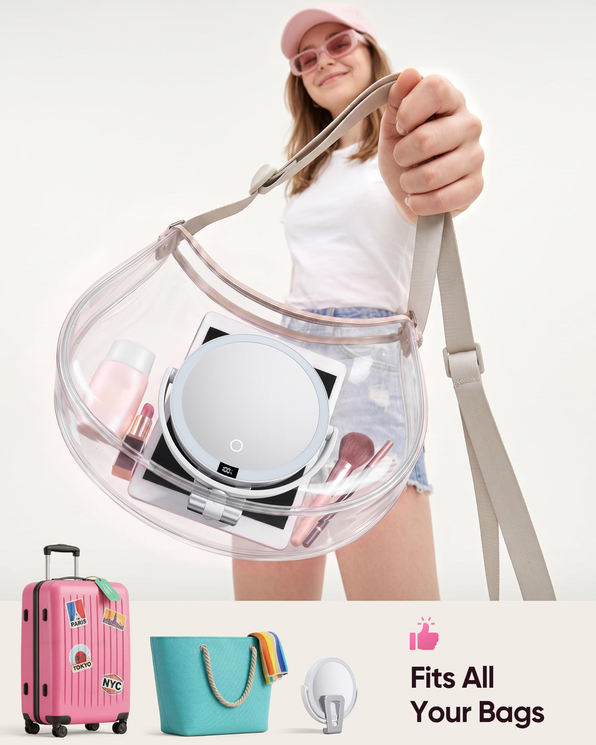 Travel Makeup Mirror with Lights - eeuuty Official Imagery - 8