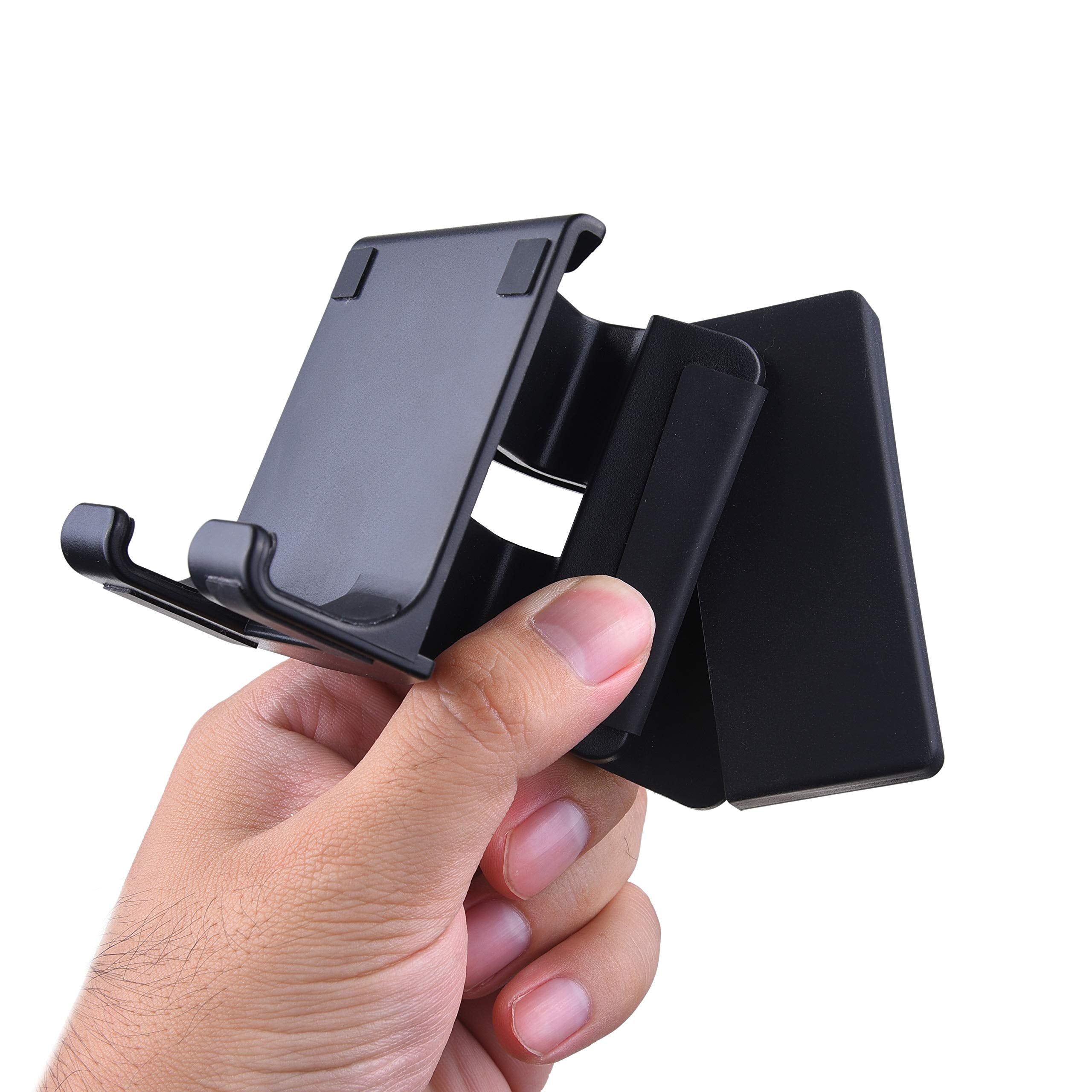 Kare & Kind smartphone clip-on holder attached to monitor, adjustable mount for slim or thick screens, with universal phone dock.