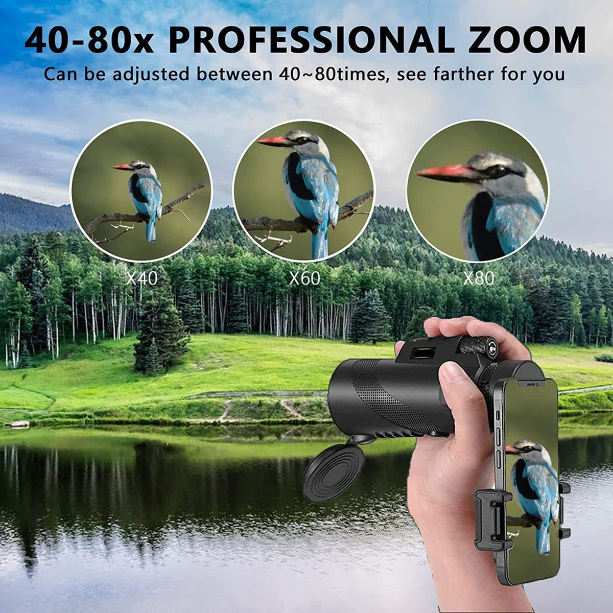 Monocular Telescope 80x100 High Powered Monoculars High - Mulamoy Official Imagery - 8