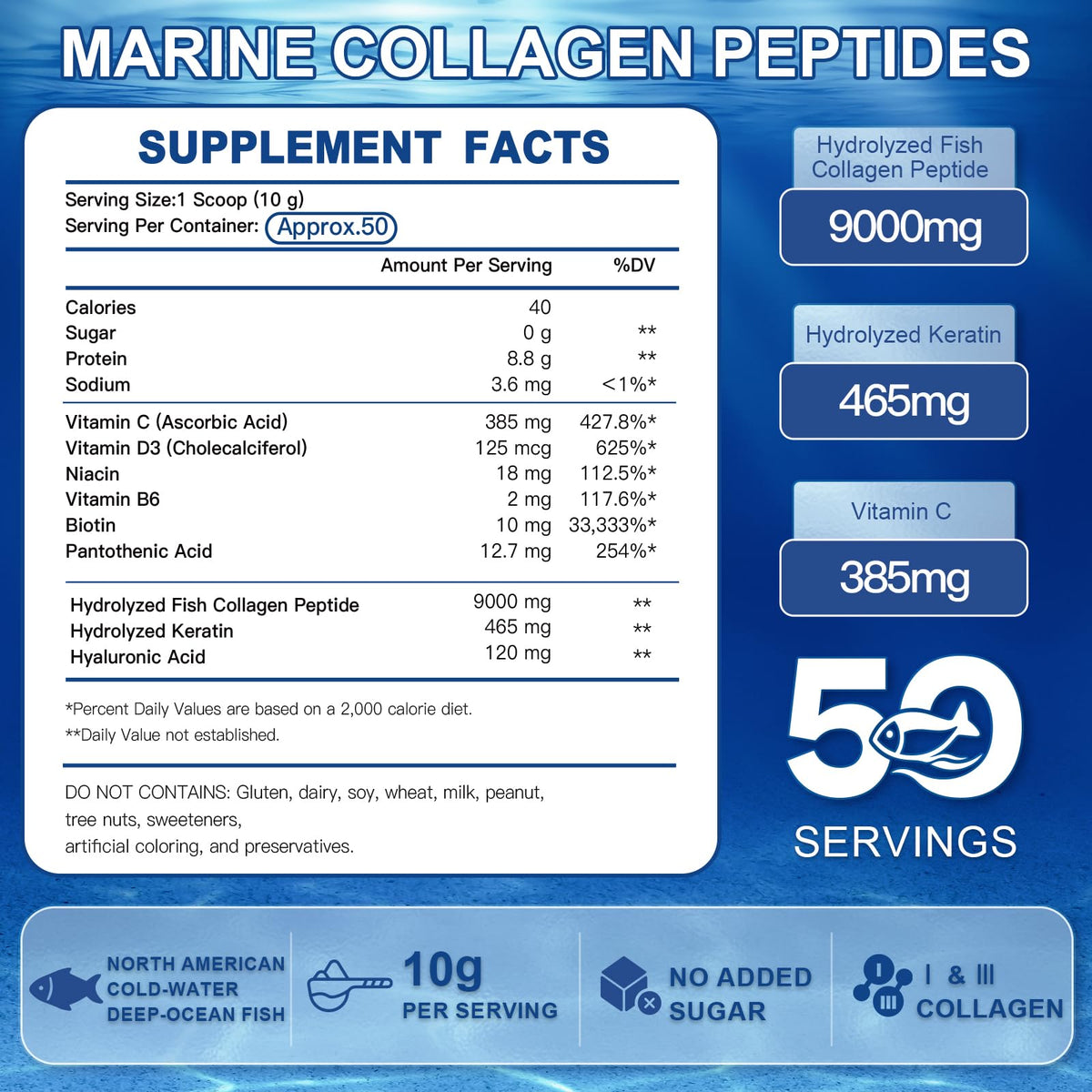 ZEBORA Marine Collagen Peptides Powder for Women 50 Servings - ZEBORA Official Imagery - 3