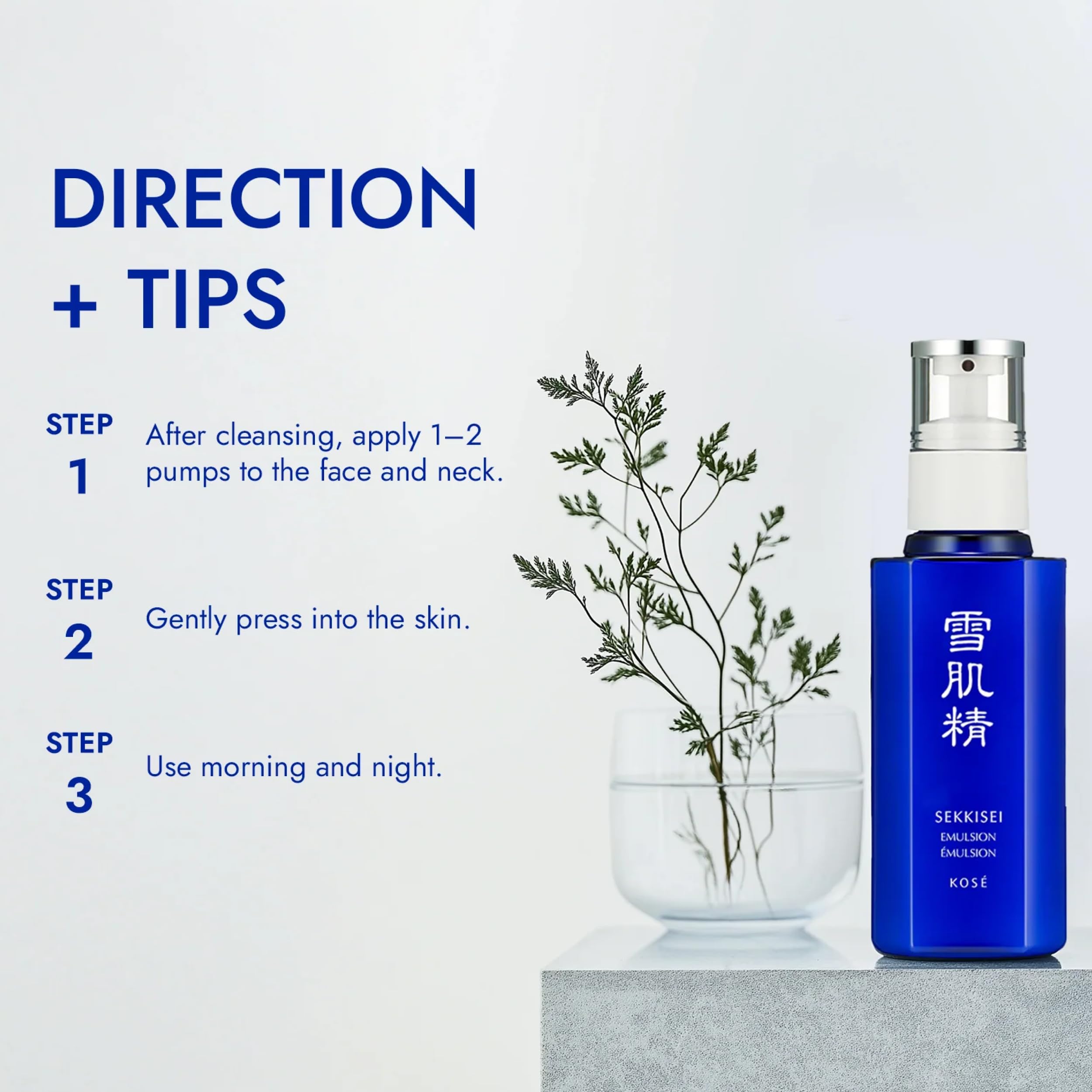 SEKKISEI Emulsion Hydrating Face Moisturizer, Vitamin C Serum, - SEKKISEI