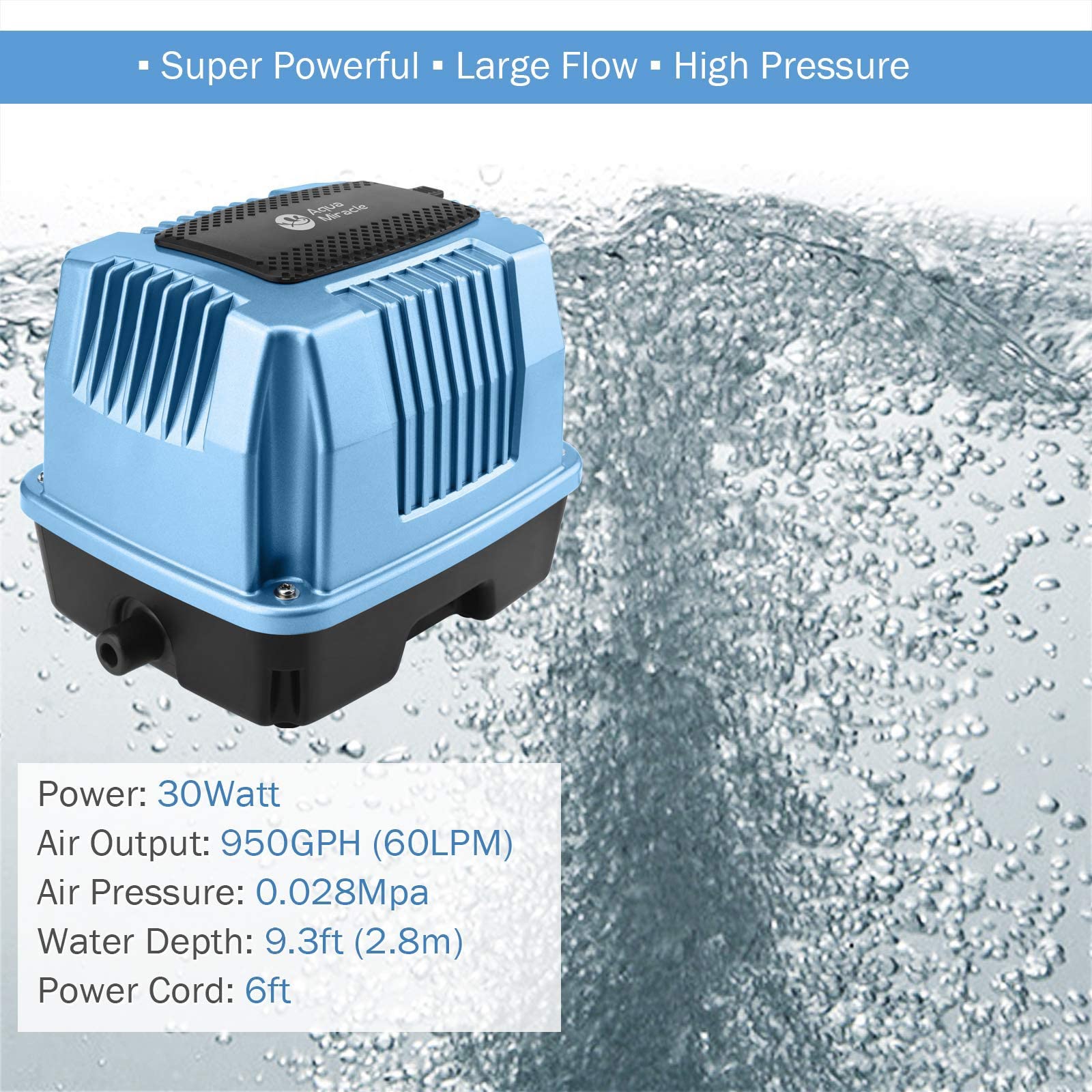 AquaMiracle Linear Air Pump AP-40/AP-60/AP-80/AP-160 for Pond Aer - AquaMiracle Official Product View 2