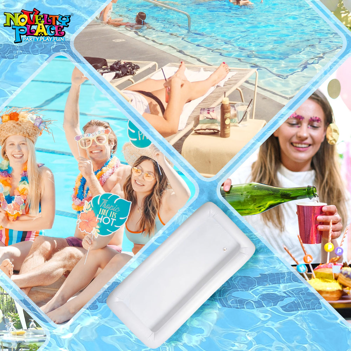 Novelty Place Inflatable Ice Serving Buffet Bar with Drain - Novelty Place Official Imagery - 7