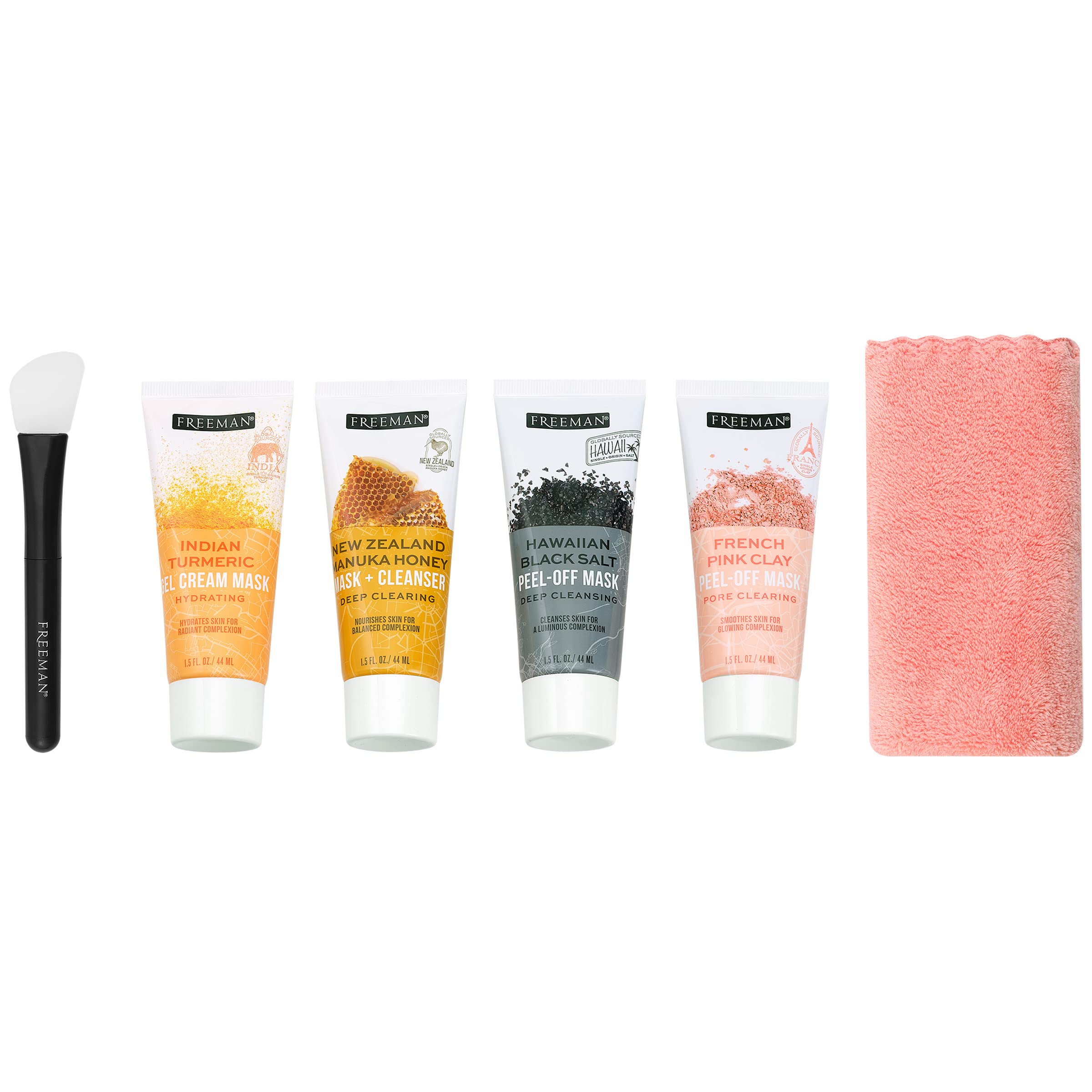 Freeman Exotic Blends Facial Mask 4 Piece Set, Peel-Off &amp; - Freeman