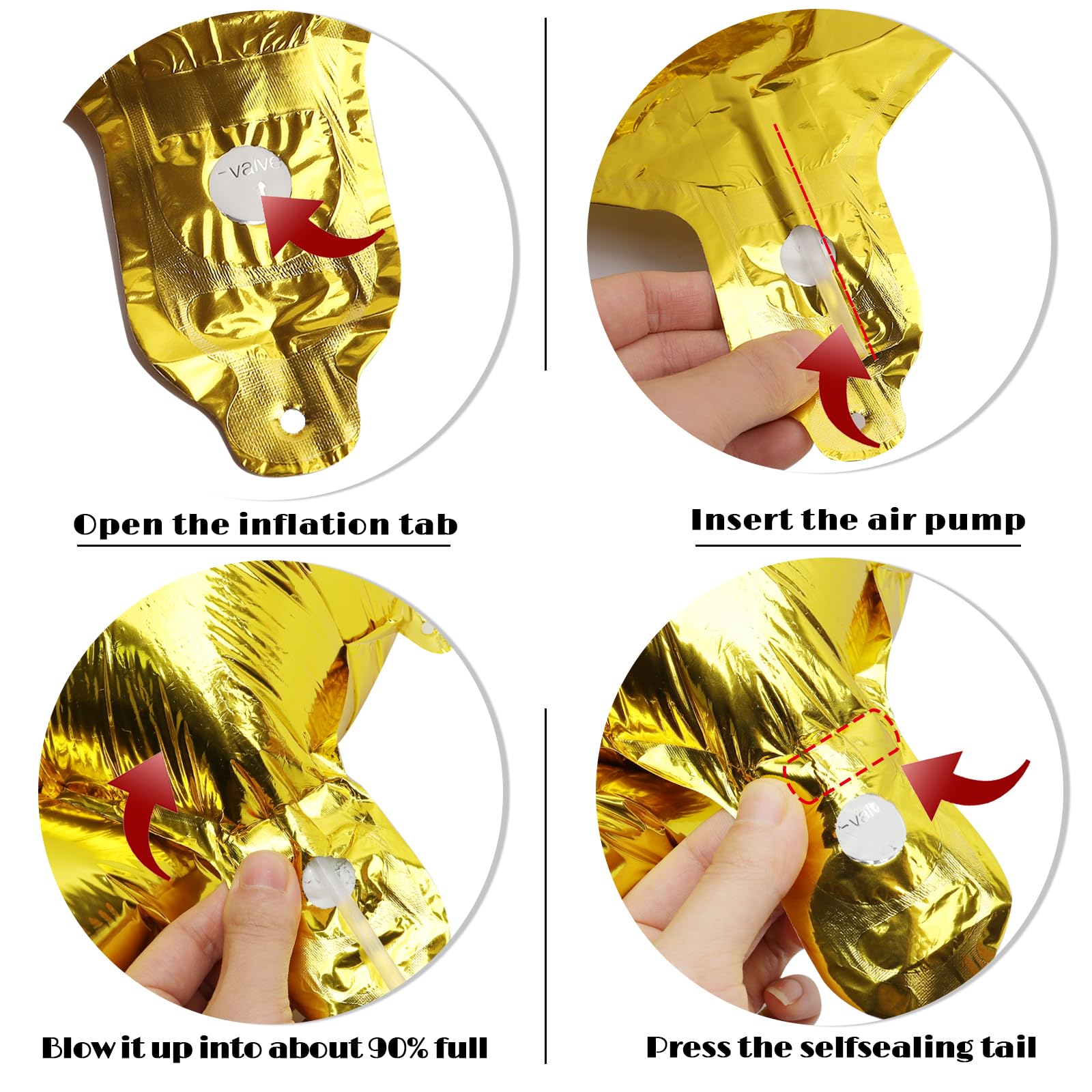 IWERP Gold 100 Balloon - Number Balloon 40 Inch, 100th Gold Birth - IWERP Official Product View 6