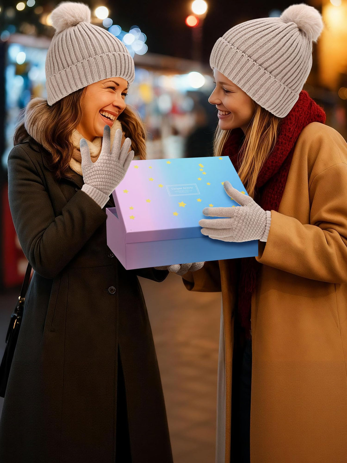 Winter Gifts for Women Hat Glove Scarf Socks Set for Winter - Funnysoft Official Imagery - 6