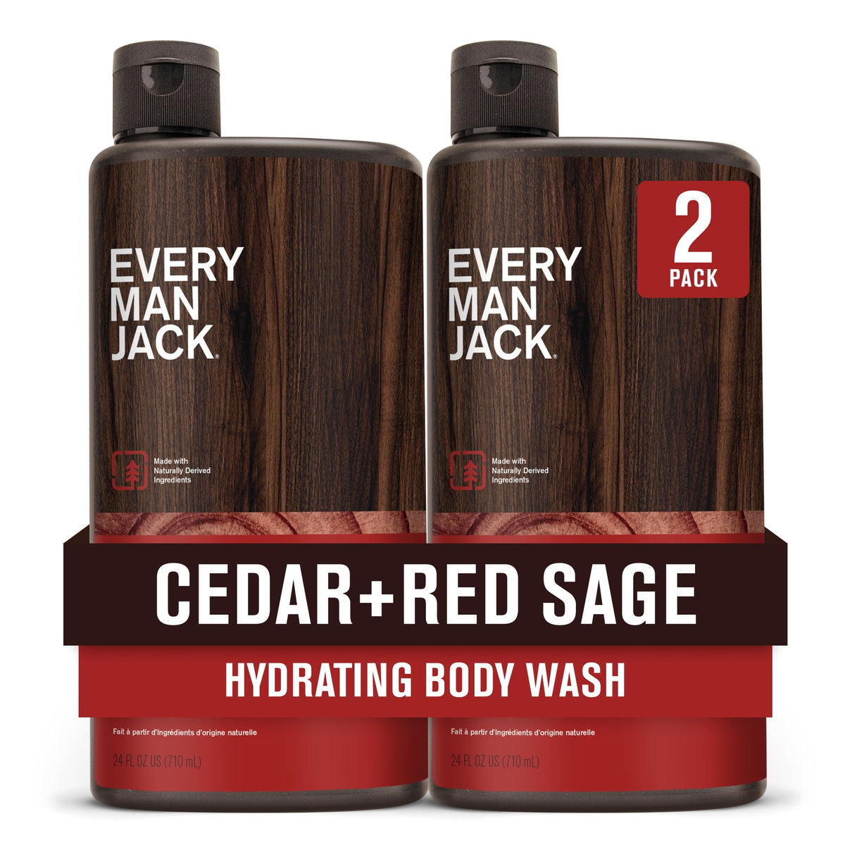 Every Man Jack Hydrating Body Wash for Men Cedar Red Sage - Every Man Jack Official Imagery - 2