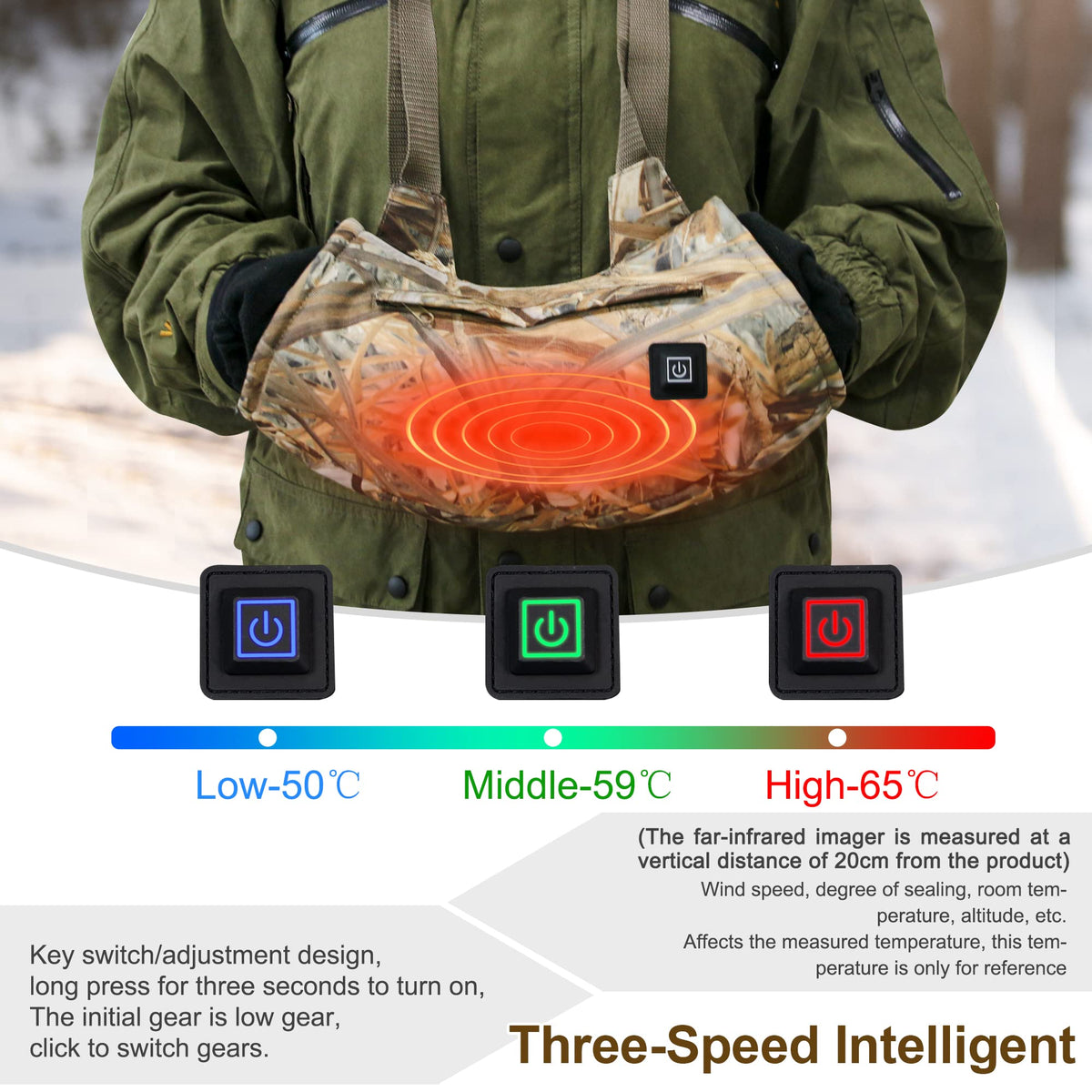 Heated Hand Muff Electric Heating Hand Warmer Pouch Suitable - MDSTOP Official Imagery - 3