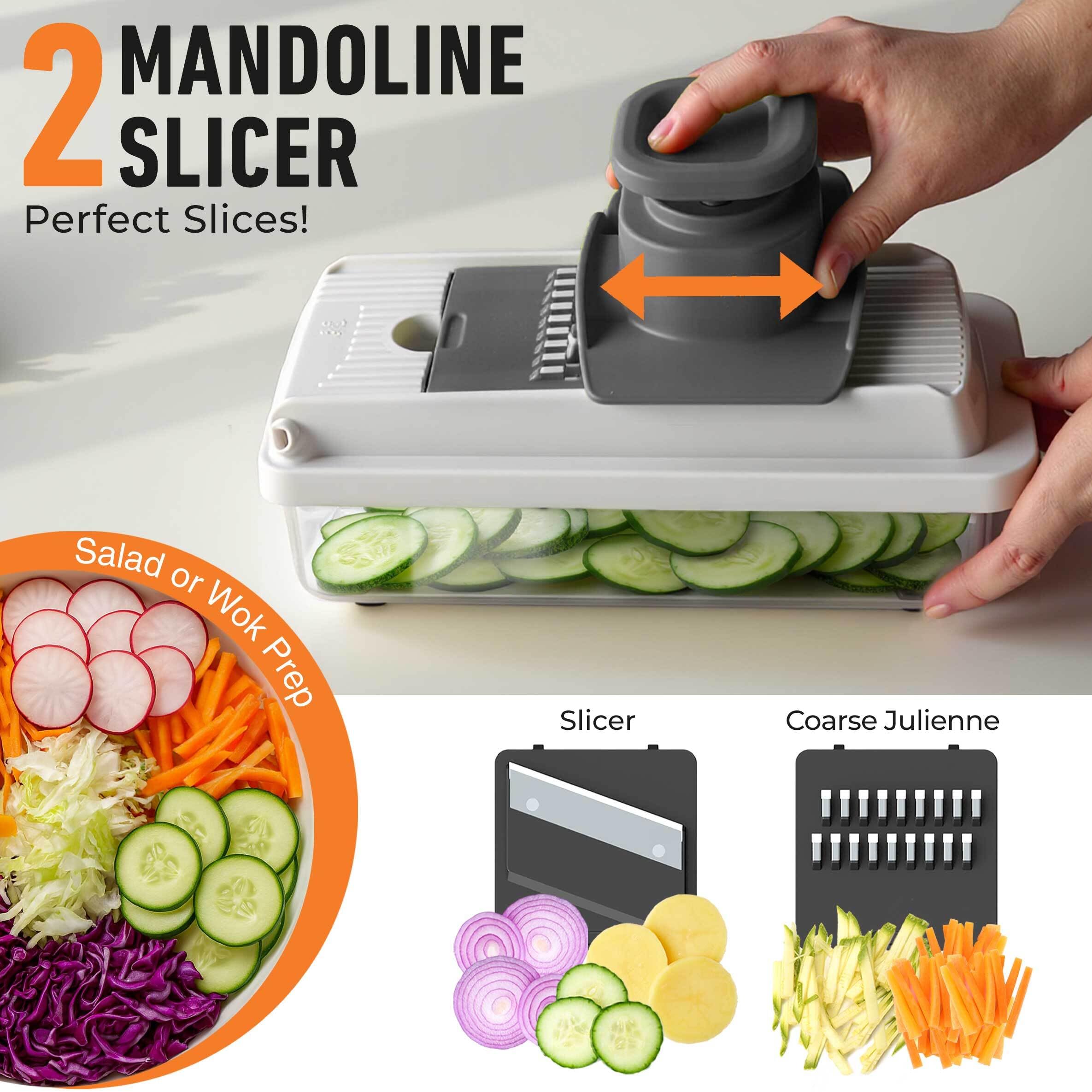 Mueller Vegetable Chopper Mandoline Slicer, Food Veggie Chopper by Mueller - Angle View 4