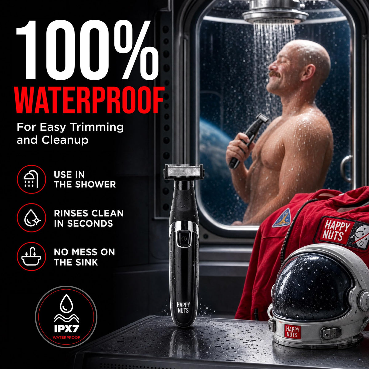 HAPPY NUTS The Ballber Pro Electric Groin Body Hair Trimmer - HAPPY NUTS Official Imagery - 5