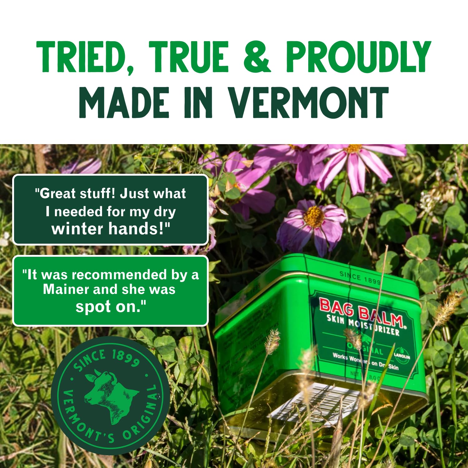 Bag Balm Original Skin Moisturizer in a 4oz tin, featuring a green and white label, designed for skin hydration and healing.