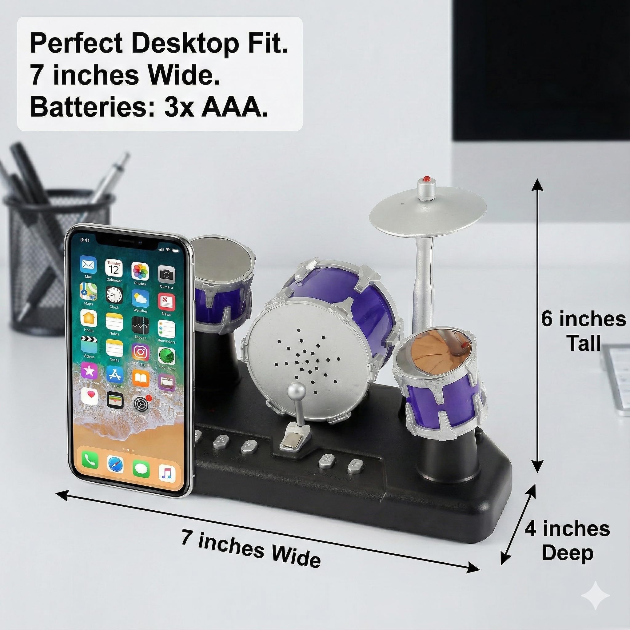 Liberty Imports Finger Drum Set Electronic Mini Desktop Small Novelty Toy Desk I - Liberty Imports Official Product View 3