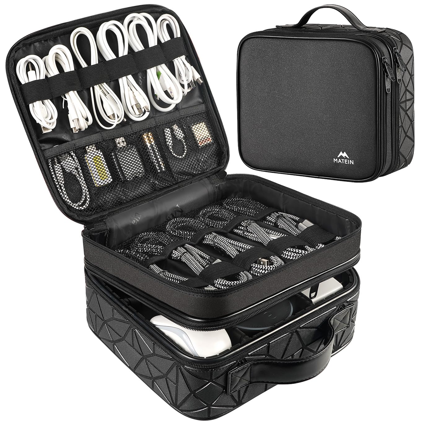 MATEIN Cable Organizer Bag, Travel Electronic Storage Cord Organi - MATEIN Official Product View 1