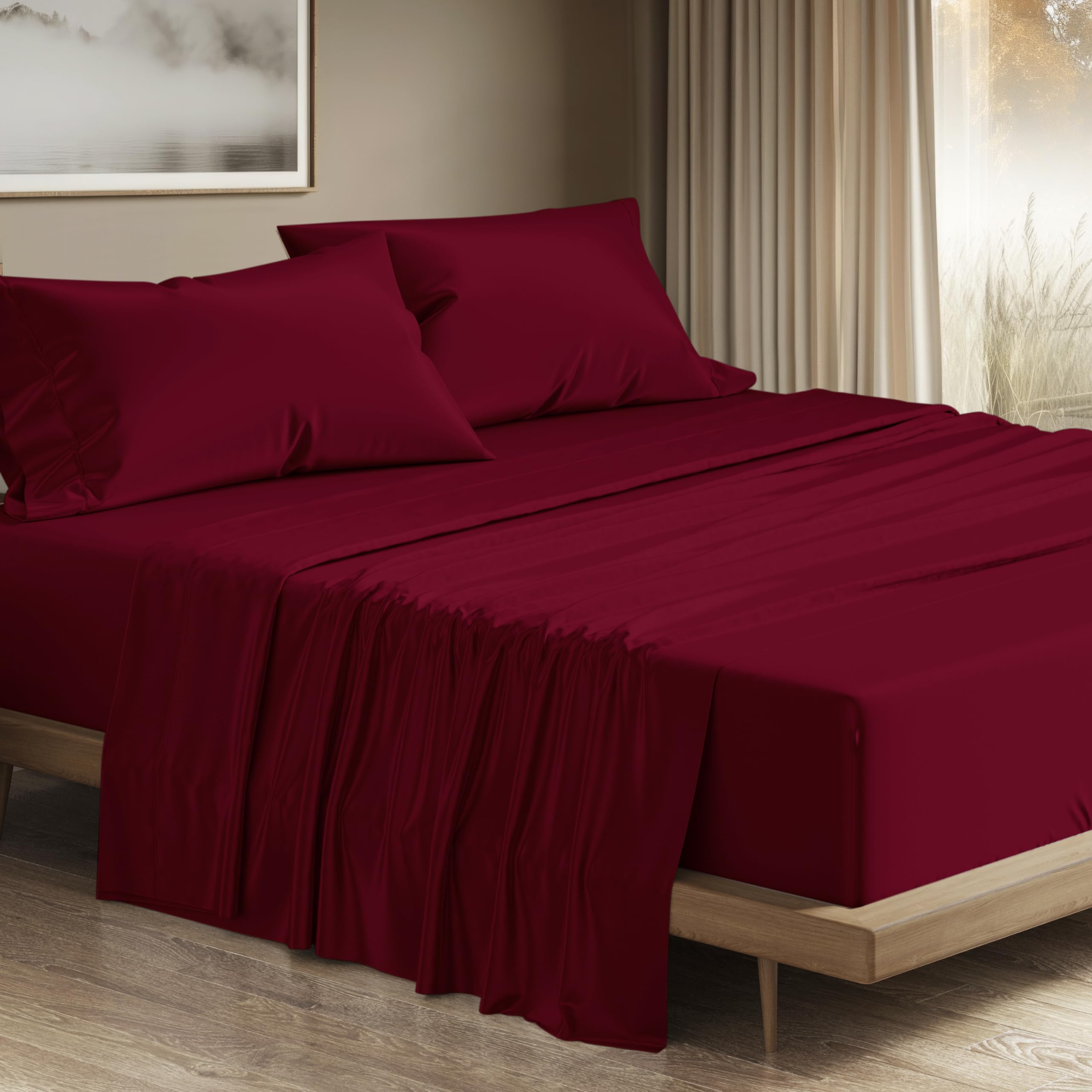 THREAD SPREAD 100% Egyptian Cotton Queen Sheets Set - 1200 - Product Imagery