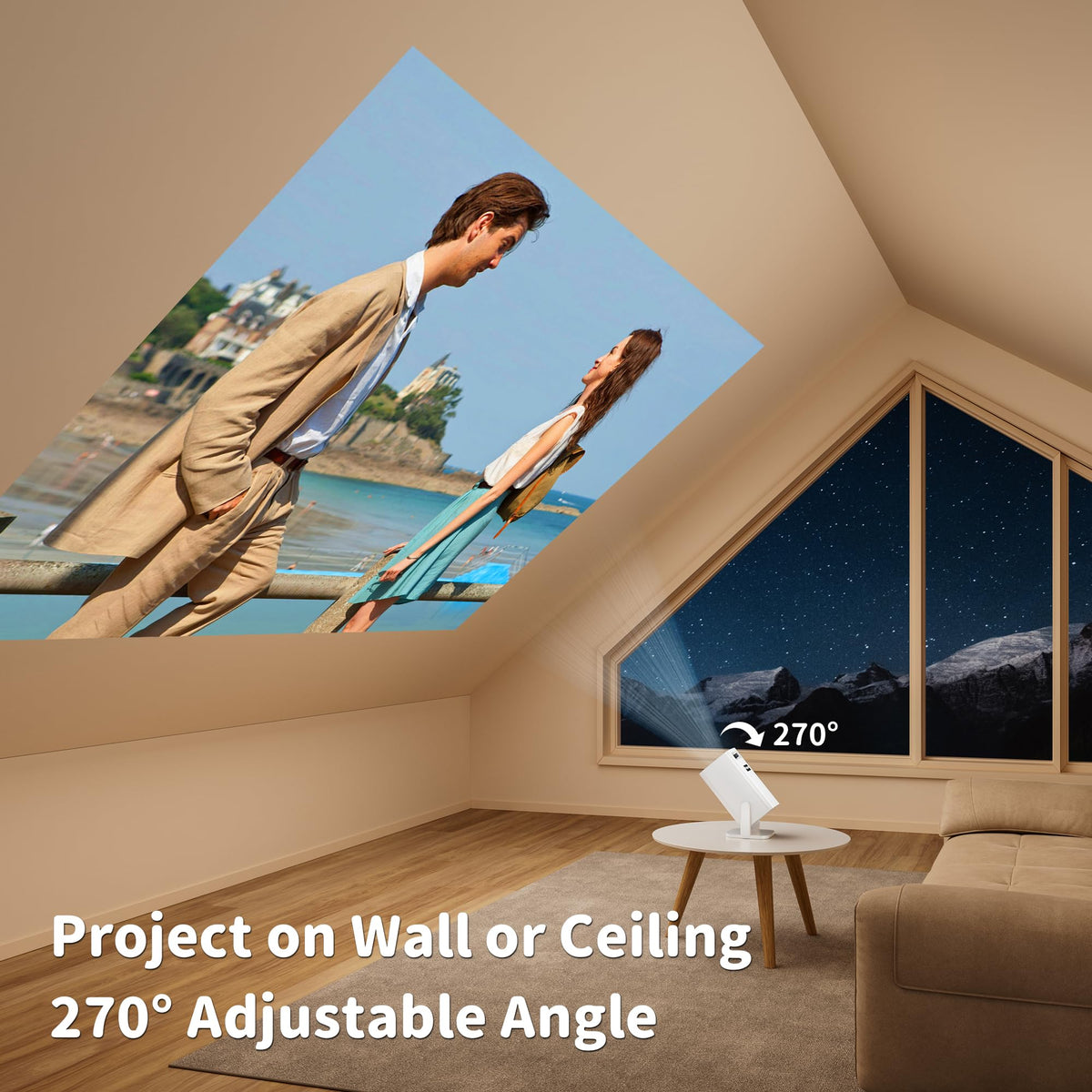 Mini Projector with 4K Support Portable Short Throw - Sainyer Official Imagery - 6